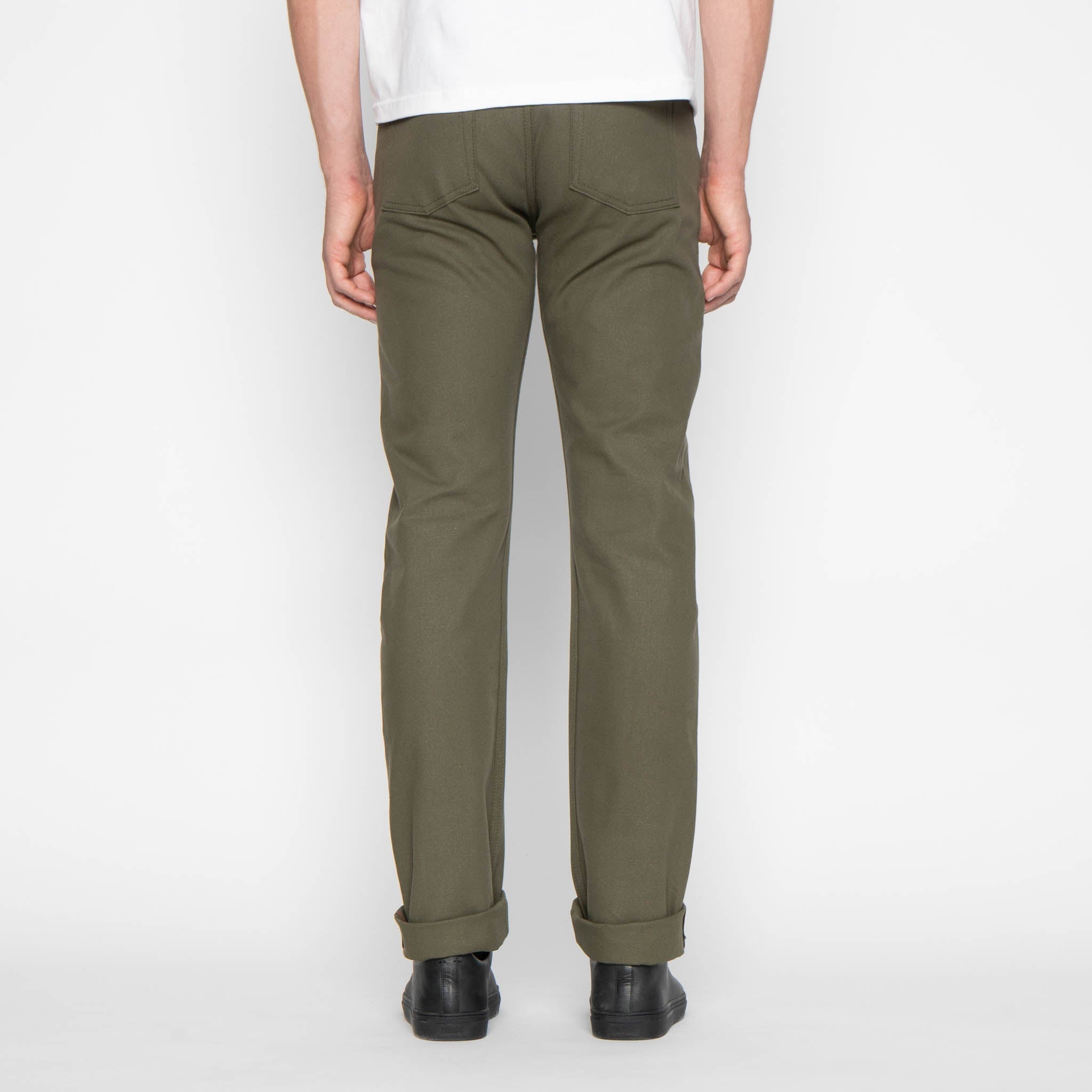 Weird Guy - Army Green Duck Selvedge by Naked & Famous Denim