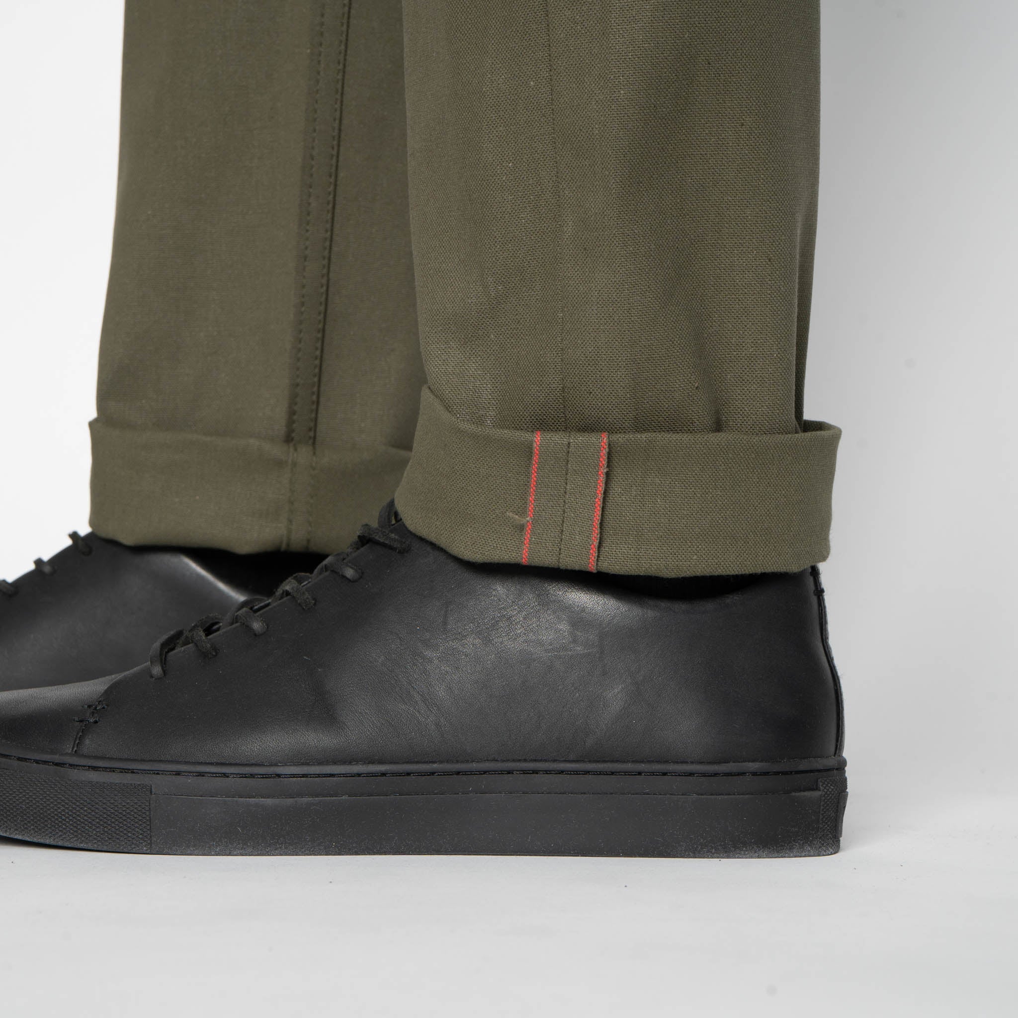 Weird Guy - Army Green Duck Selvedge by Naked & Famous Denim