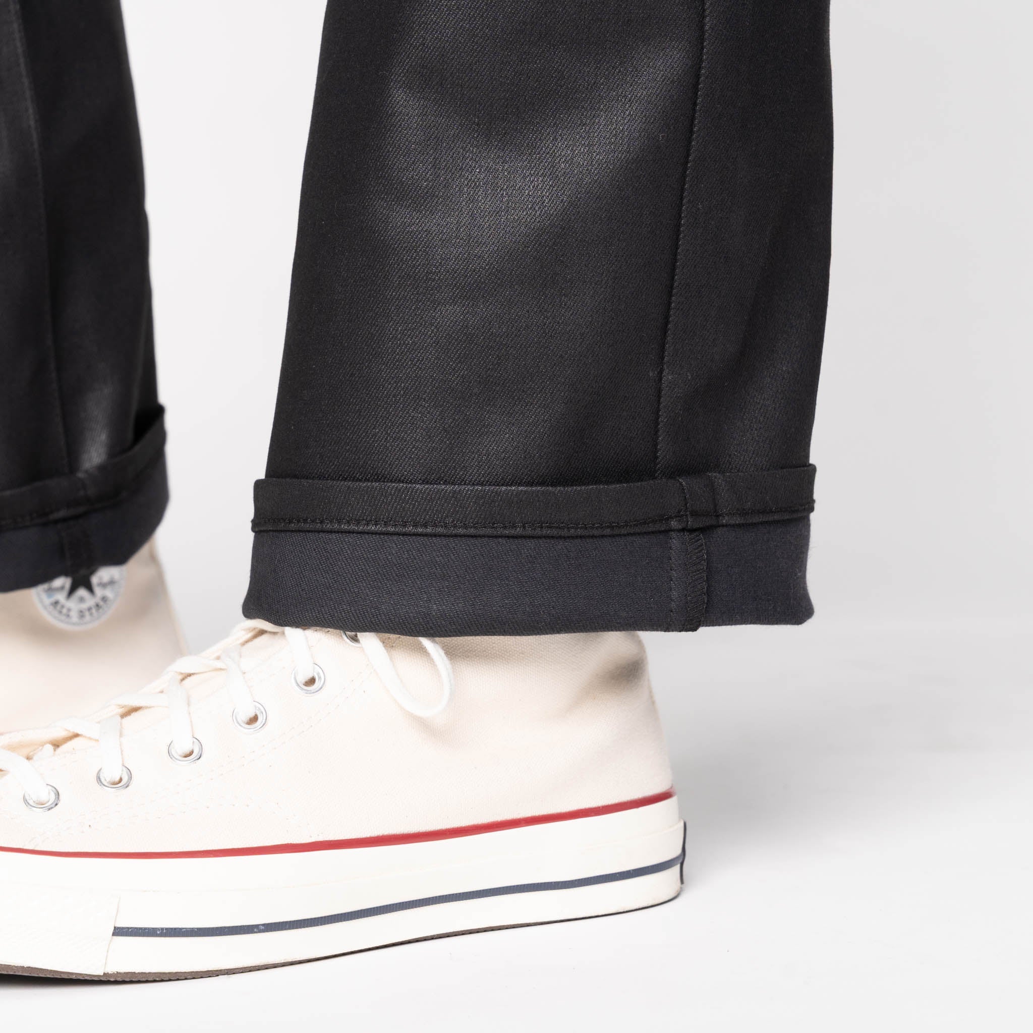 Groovy Guy - Wax Coated Black Stretch by Naked & Famous Denim