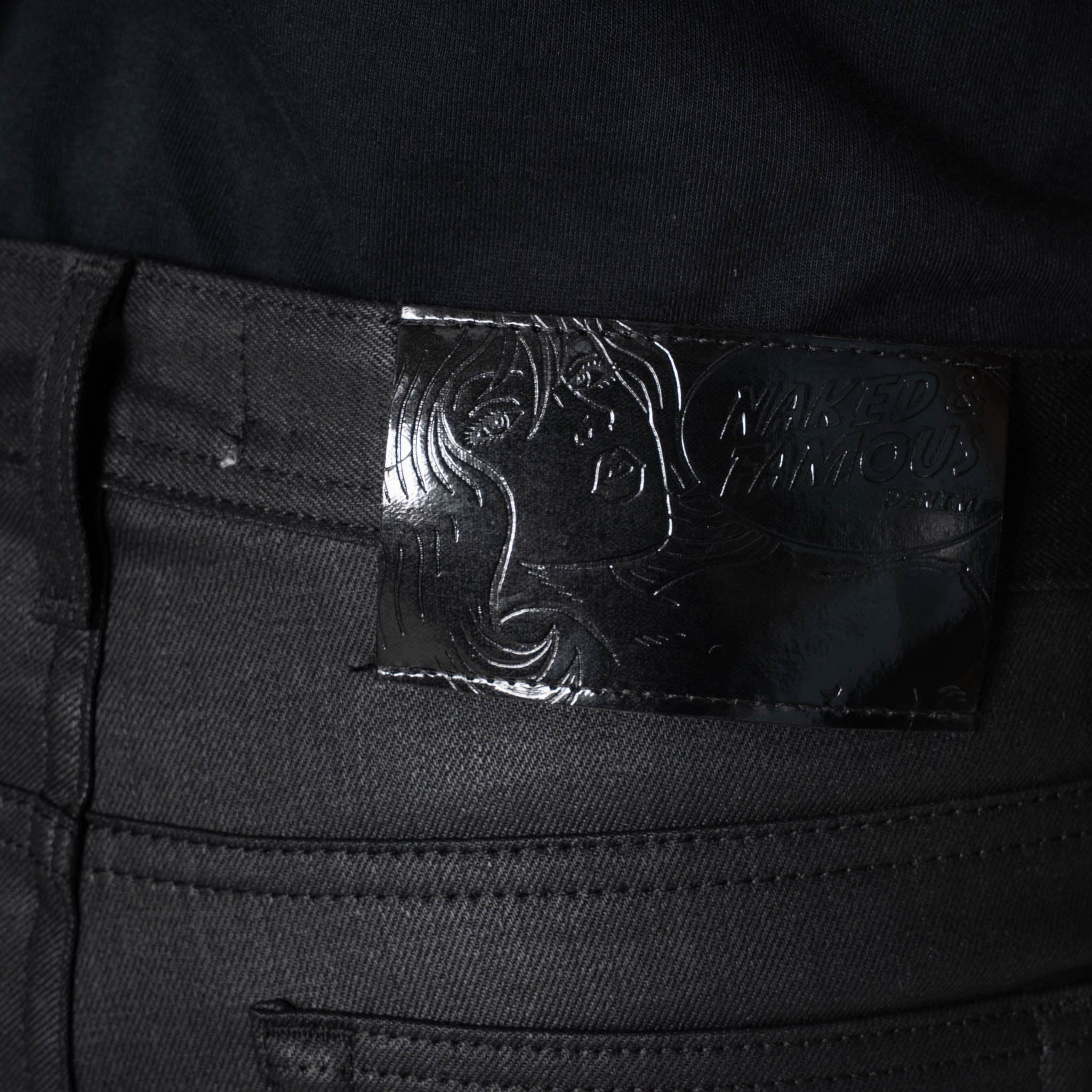 Weird Guy - Wax Coated Black Stretch by Naked & Famous Denim