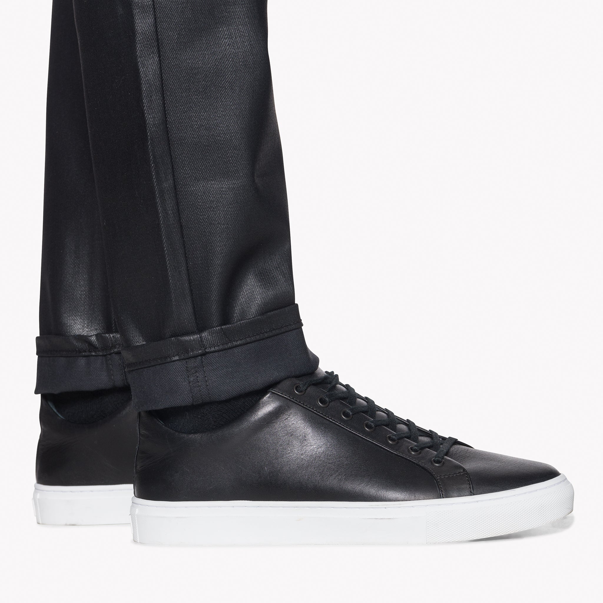 Easy Guy - Wax Coated Black Stretch by Naked & Famous Denim