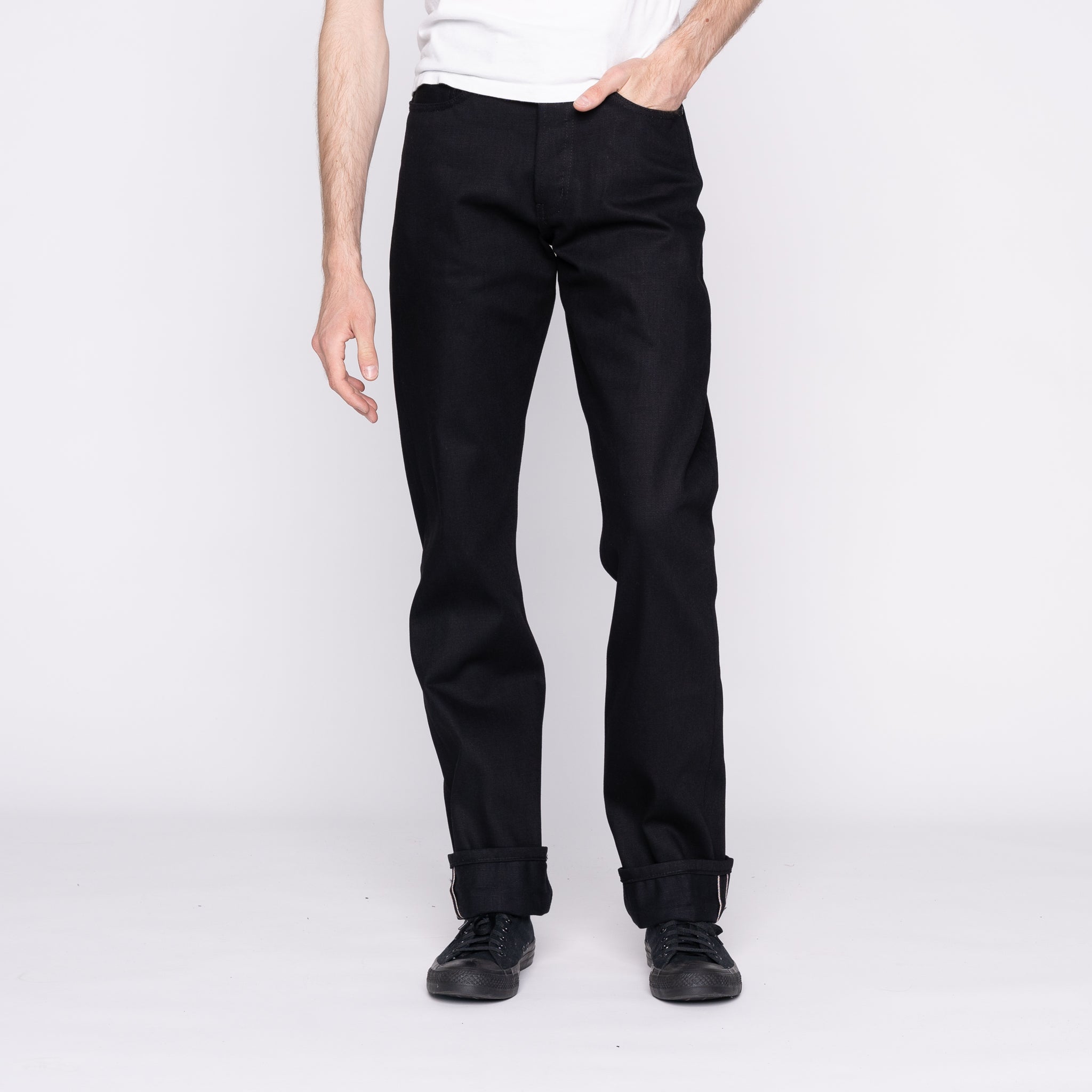 True Guy - Solid Black Selvedge - 36" Long Inseam by Naked & Famous Denim