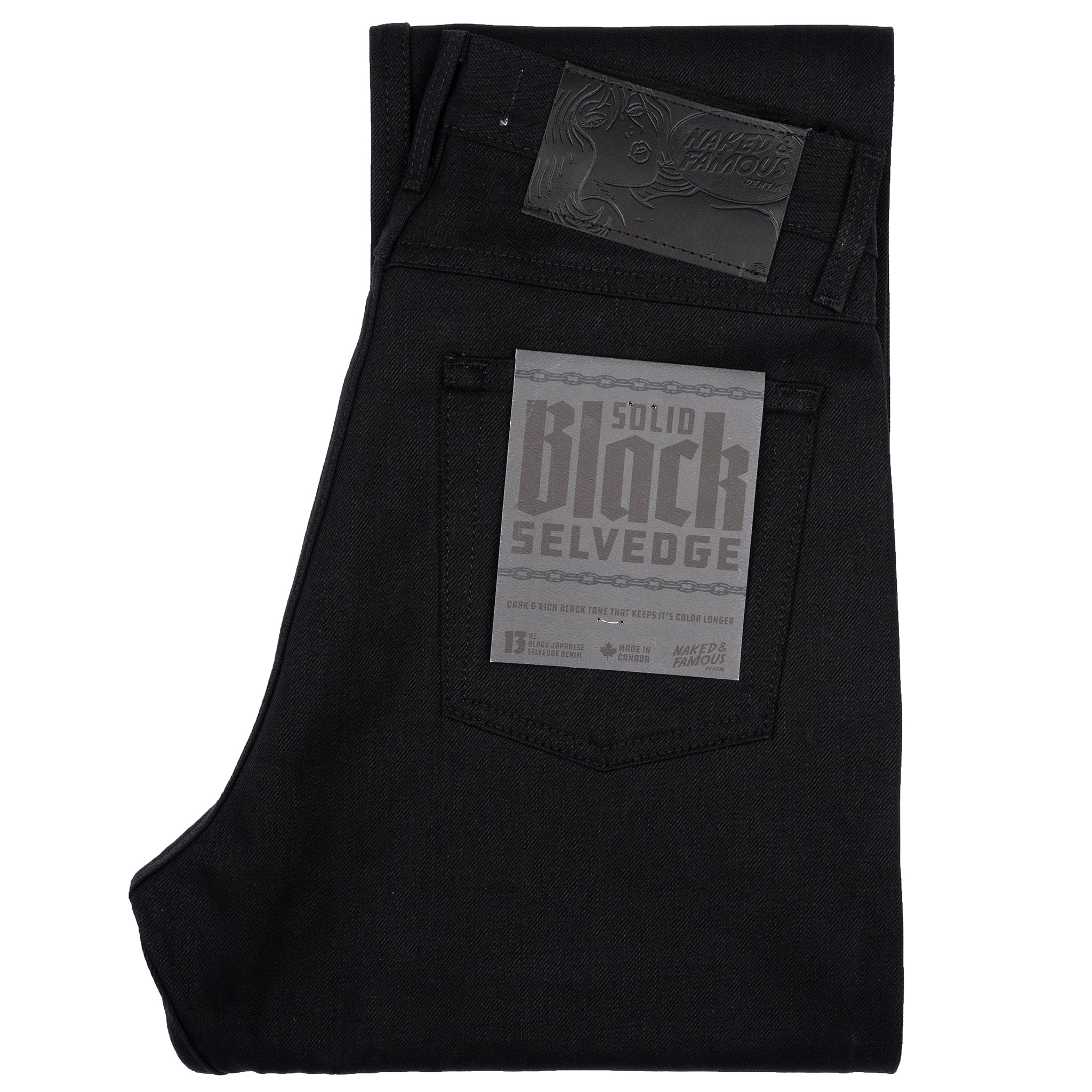 True Guy - Solid Black Selvedge by Naked & Famous Denim