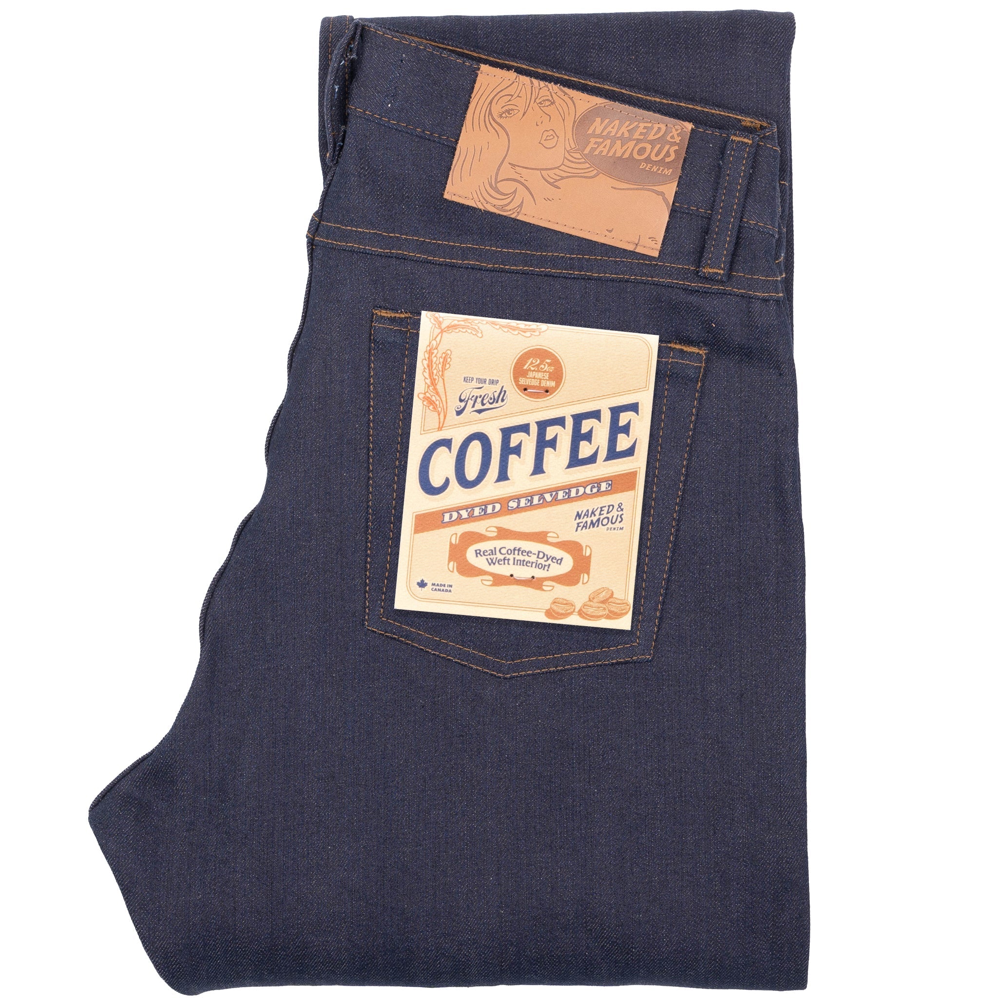 Super Guy - Coffee Dye Selvedge - Indigo by Naked & Famous Denim