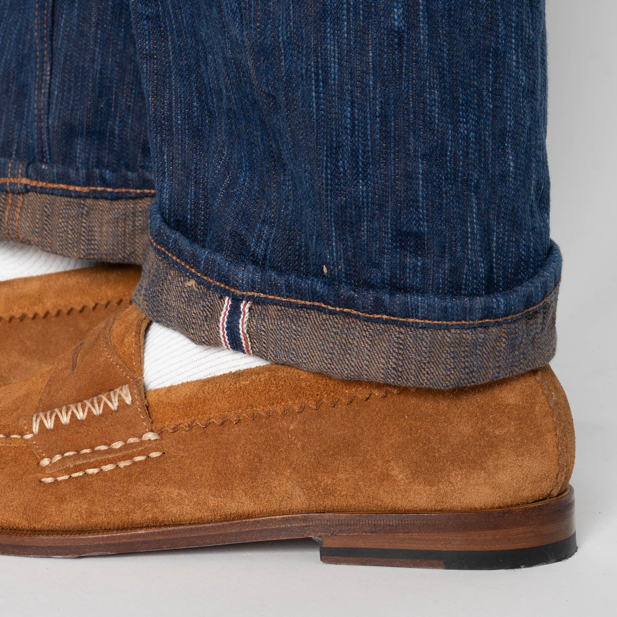 True Guy - MIJ15 - Hand Dyed Natural Indigo x Kakishibu Intangible Cultural Treasure Selvedge Denim by Naked & Famous Denim