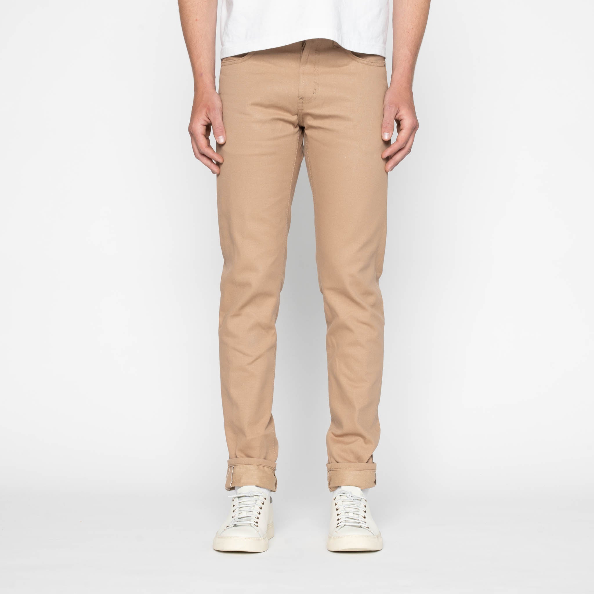 Super Guy - Selvedge Slacks Beige by Naked & Famous Denim