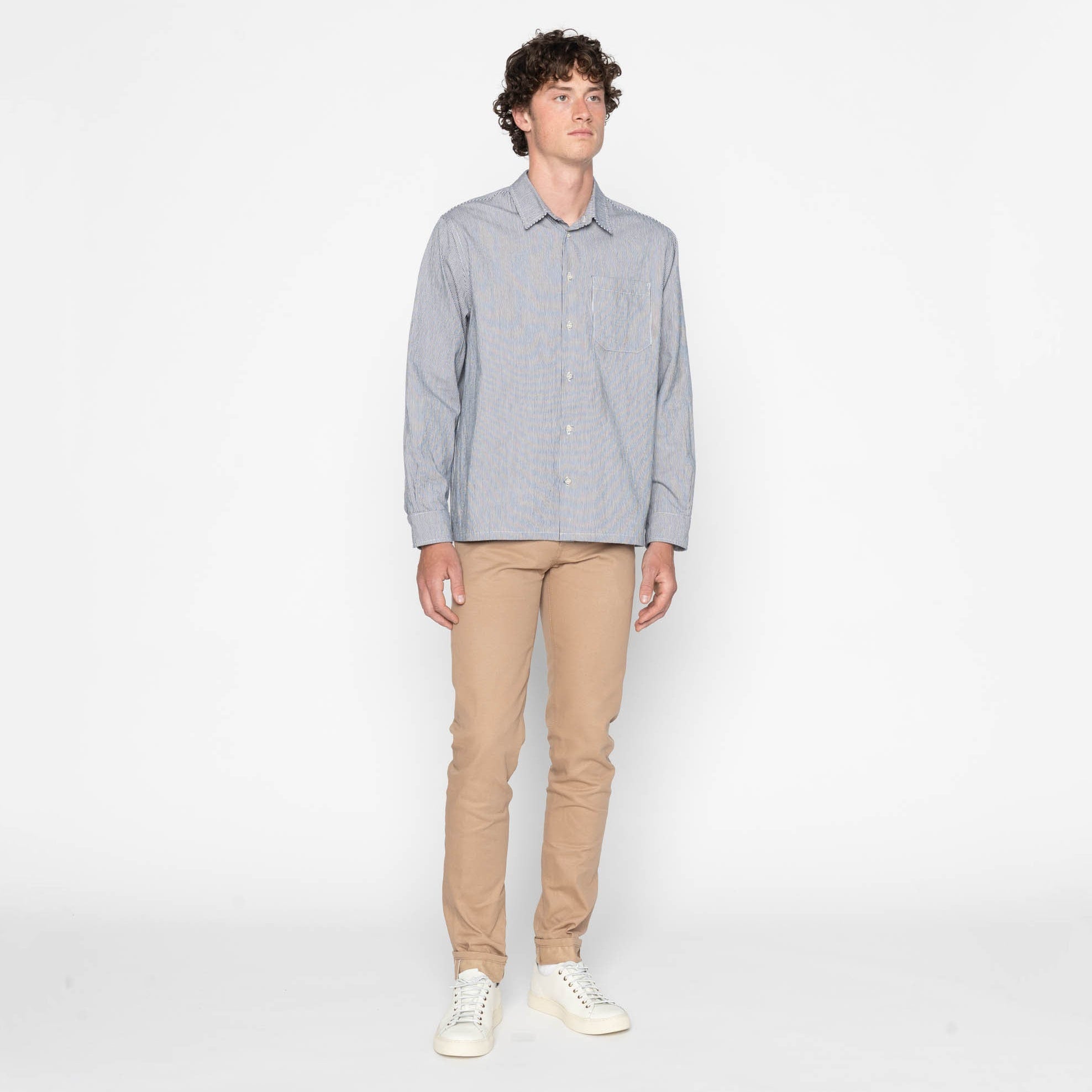 Super Guy - Selvedge Slacks Beige by Naked & Famous Denim