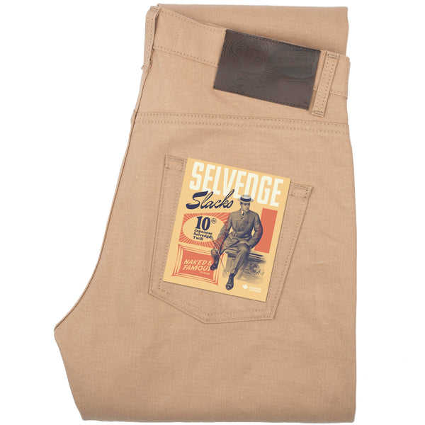 Easy Guy - Selvedge Slacks Beige by Naked & Famous Denim