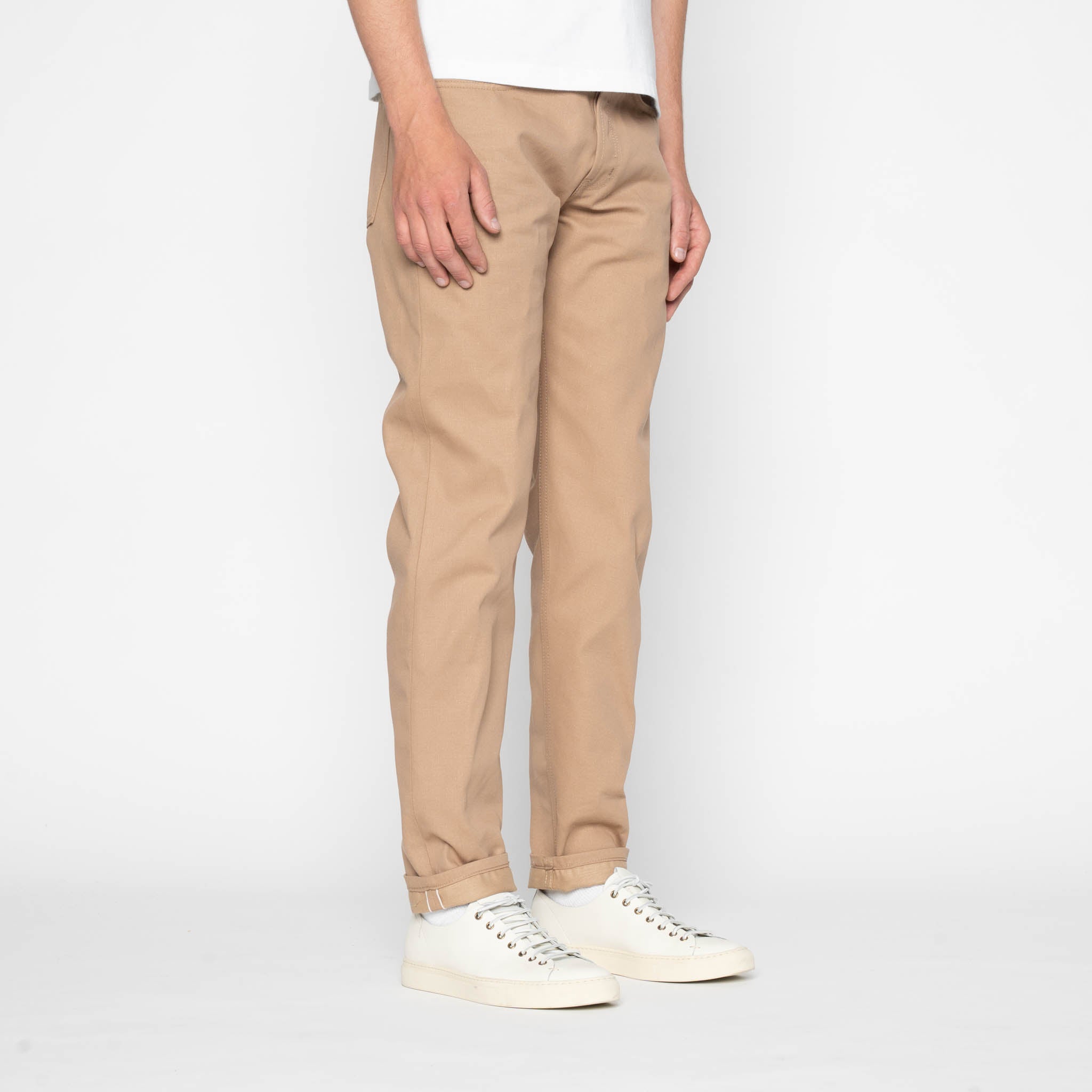 Easy Guy - Selvedge Slacks Beige by Naked & Famous Denim