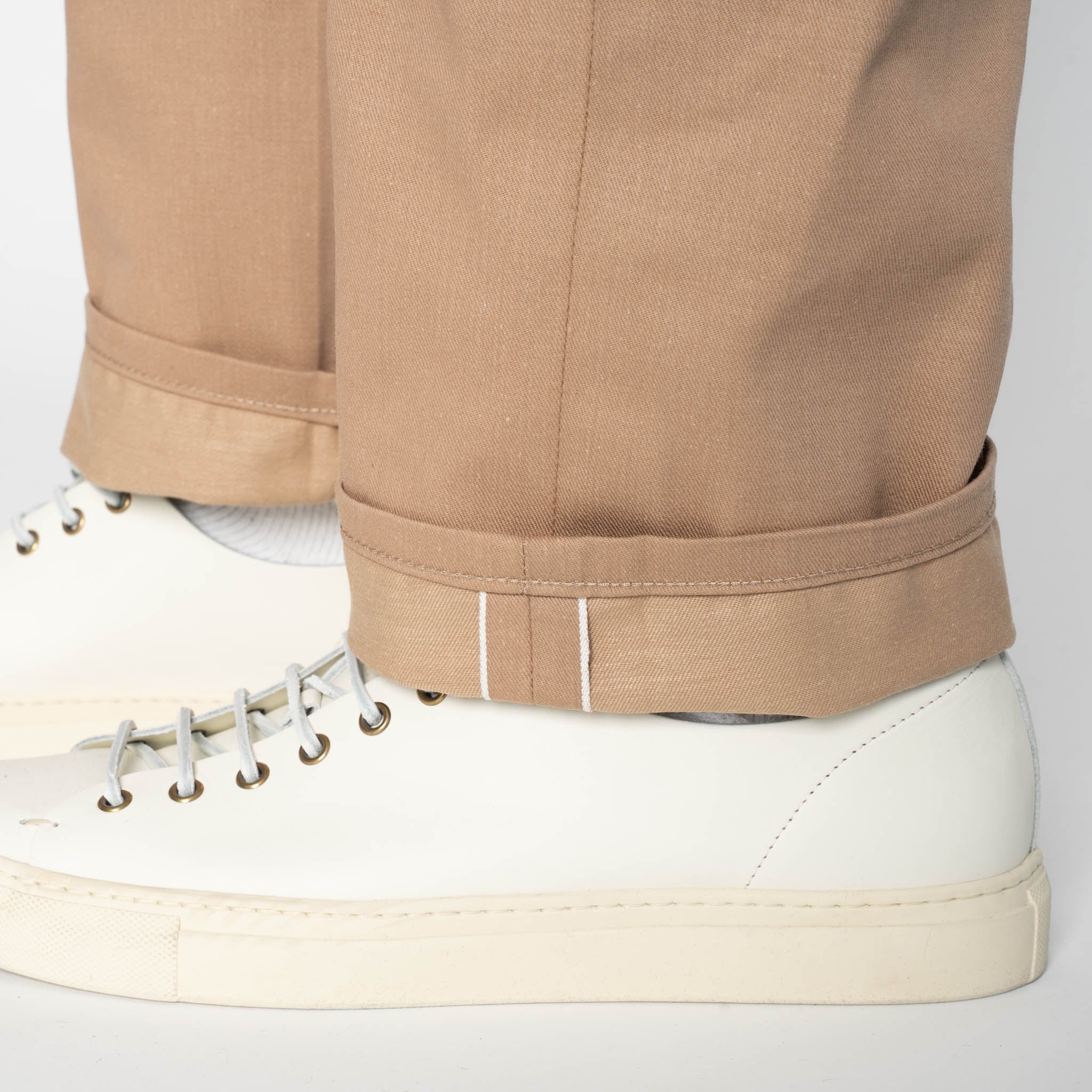 True Guy - Selvedge Slacks Beige by Naked & Famous Denim