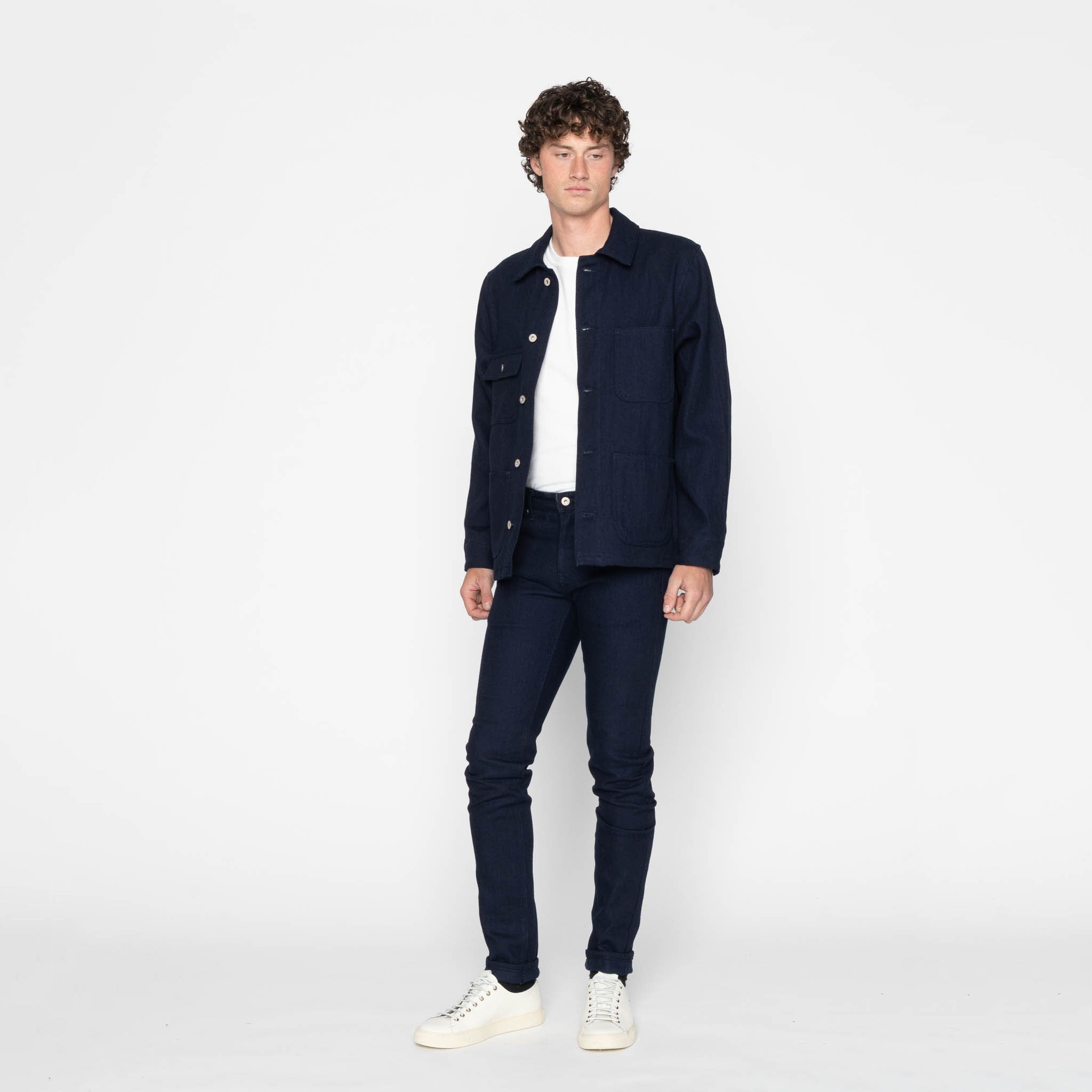Super Guy - Maekake Dobby - Indigo by Naked & Famous Denim