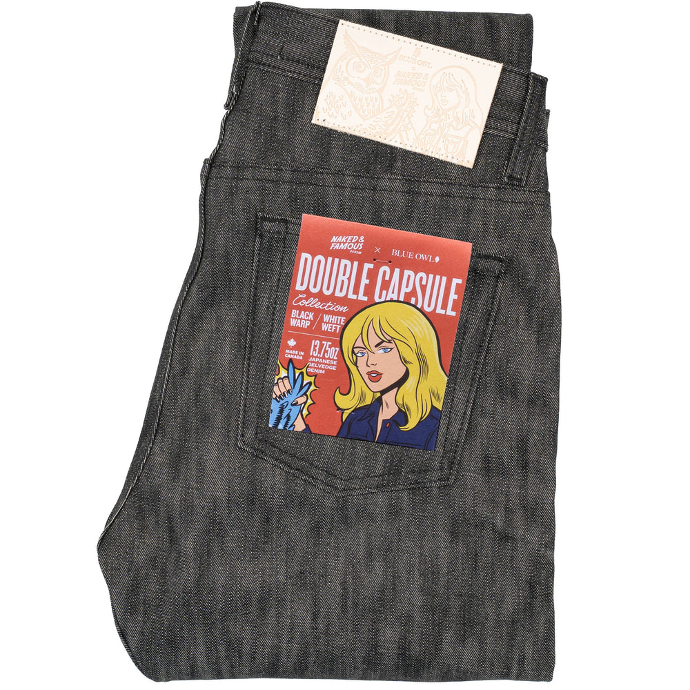 Weird Guy - Double Capsule - Black Warp / White Weft Selvedge by Naked & Famous Denim