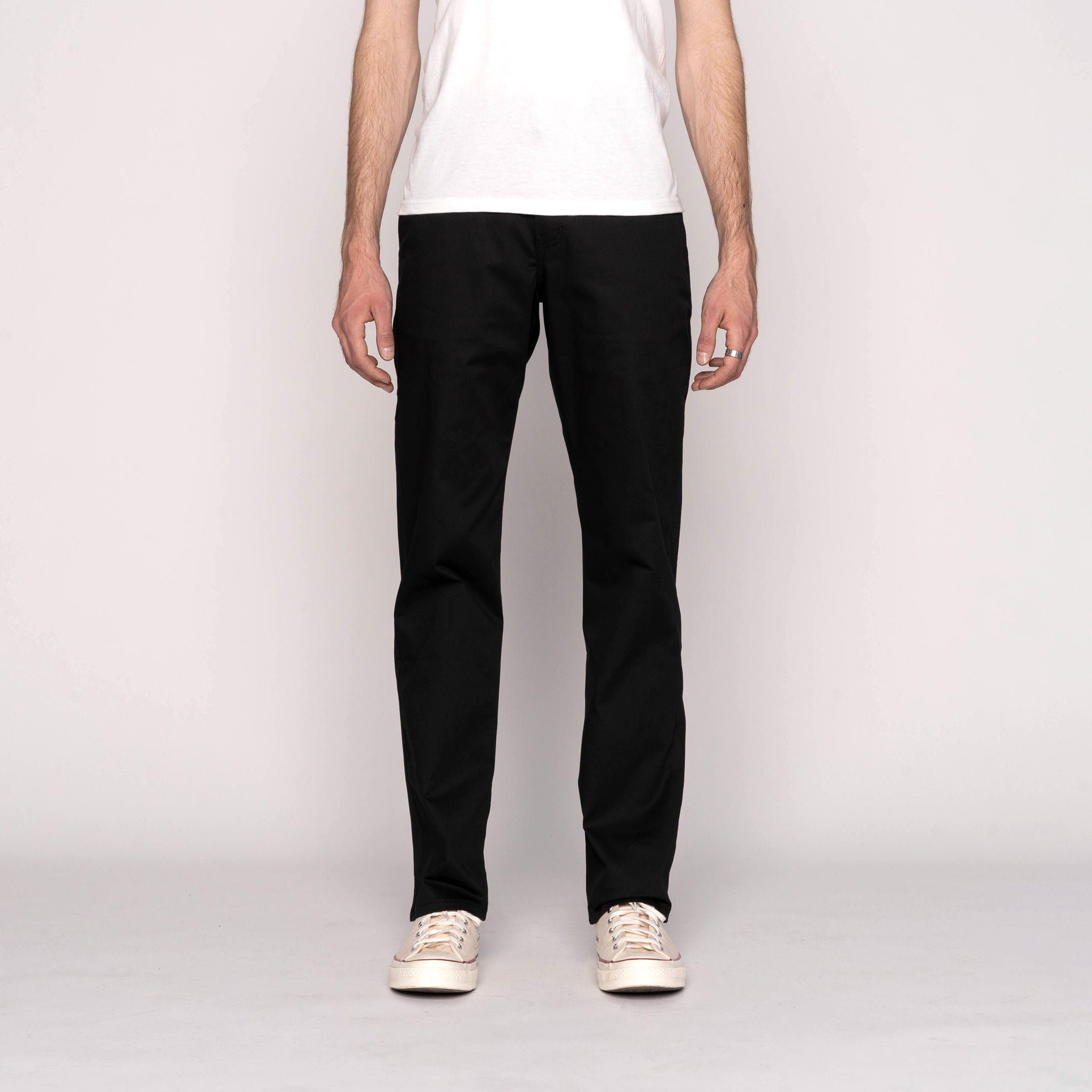Straight Chino - Black Stretch Twill by Naked & Famous Denim