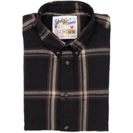 Easy Shirt - Hemp Blend Check - Black by Naked & Famous Denim