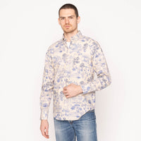 Easy Shirt - Linen Cats - Blue