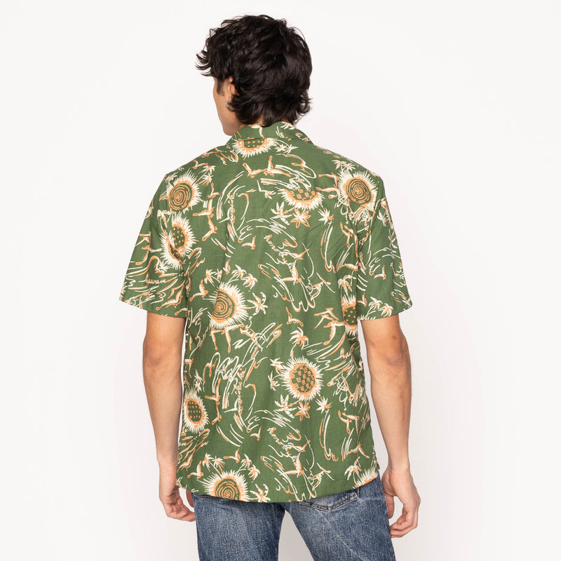 Aloha Shirt - Waikiki Waves - Green