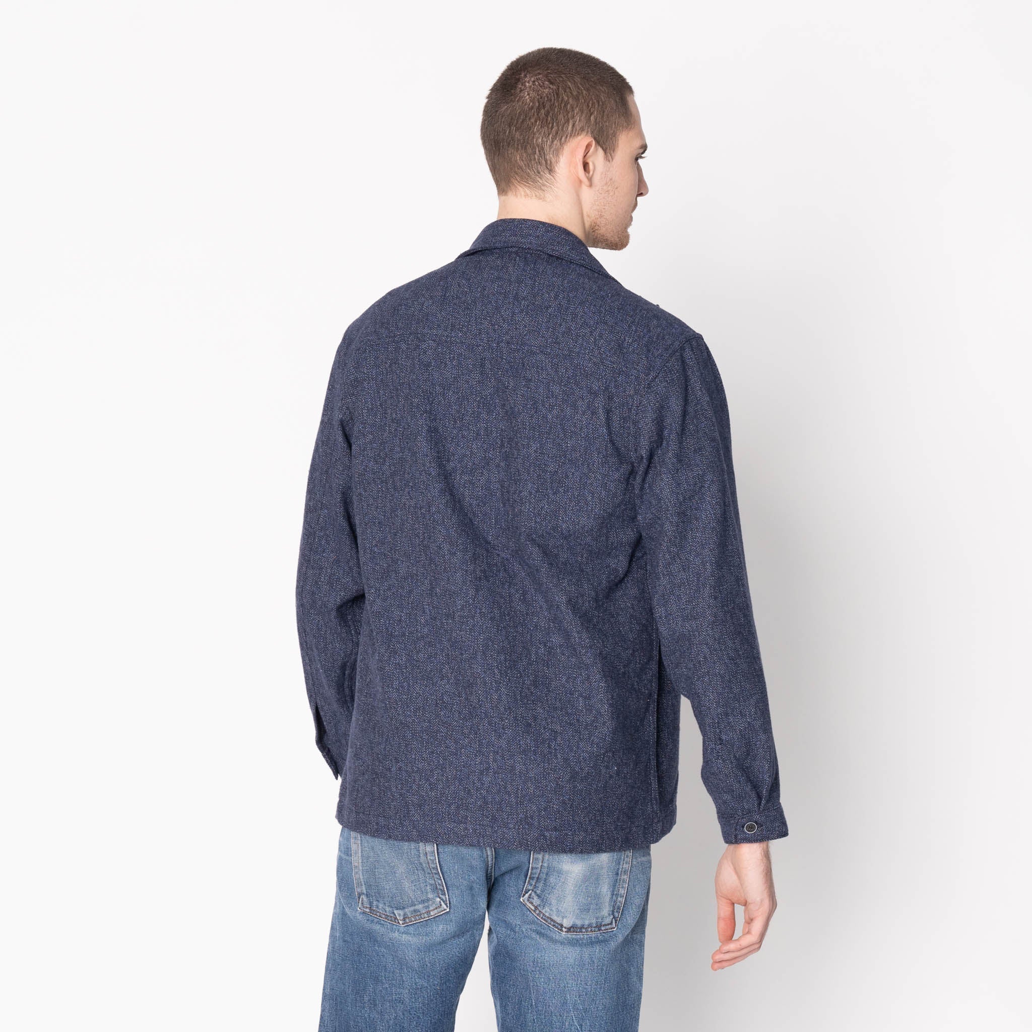 Work Shirt - Herringbone Triple Twist - Indigo by Naked & Famous Denim