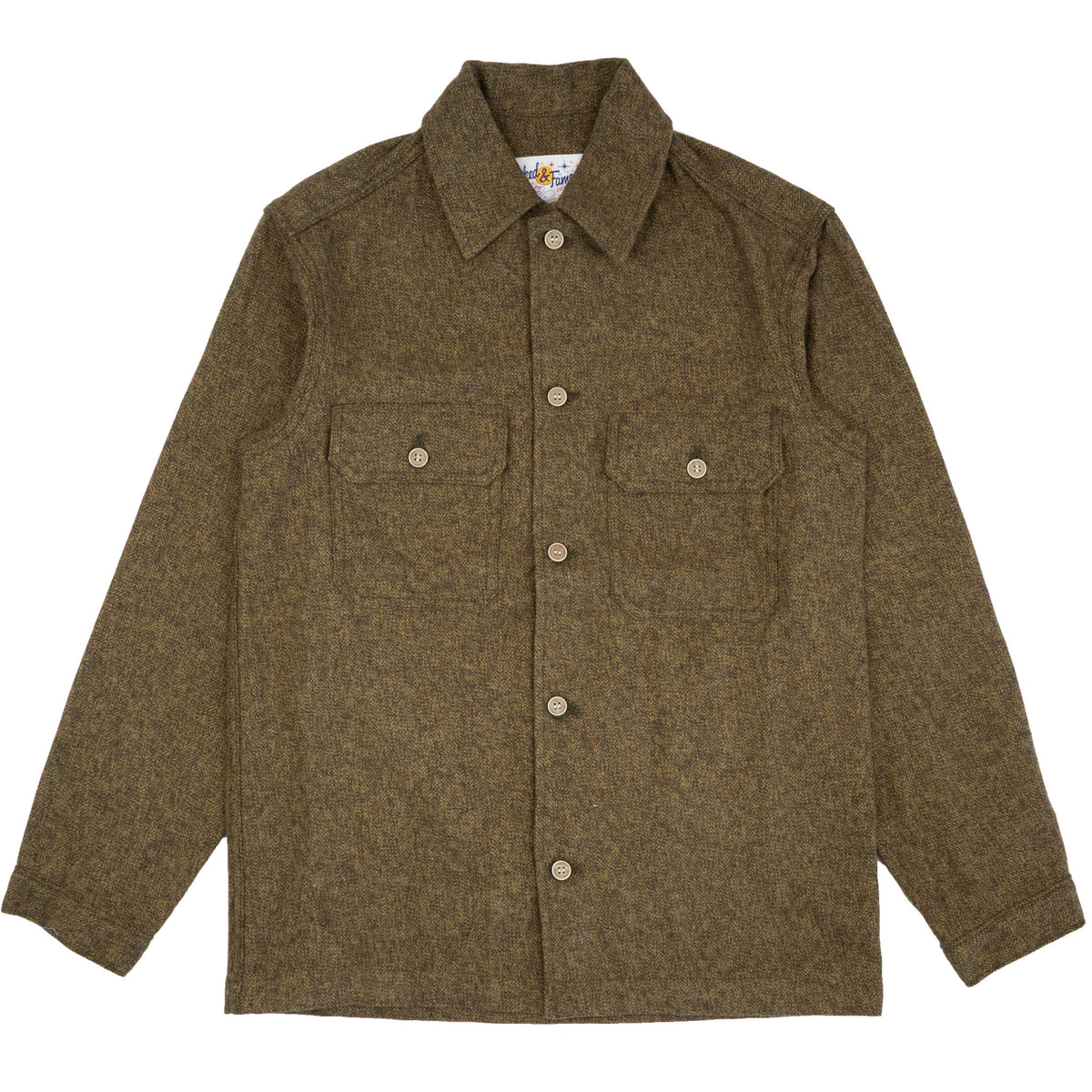 Work Shirt - Herringbone Triple Twist - Forest by Naked & Famous Denim