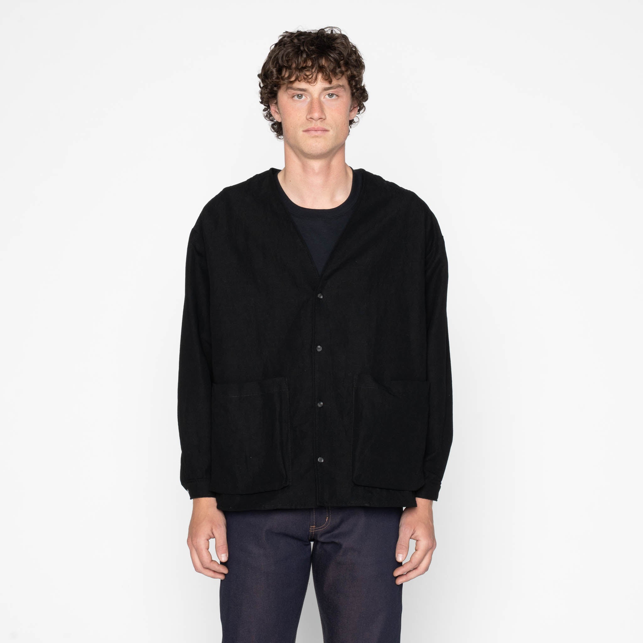 Wise Guy - Linen Blend Denim - Black by Naked & Famous Denim