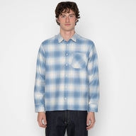 True Shirt - Organic Supple Flannel - Faded Indigo by Naked & Famous Denim