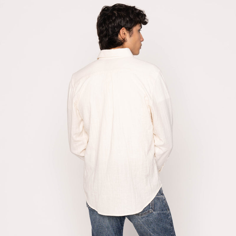 Easy Shirt - Double Weave Slub Gauze- White