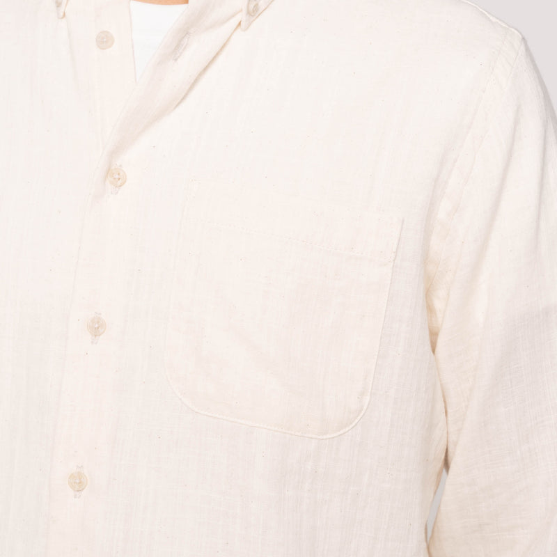 Easy Shirt - Double Weave Slub Gauze- White