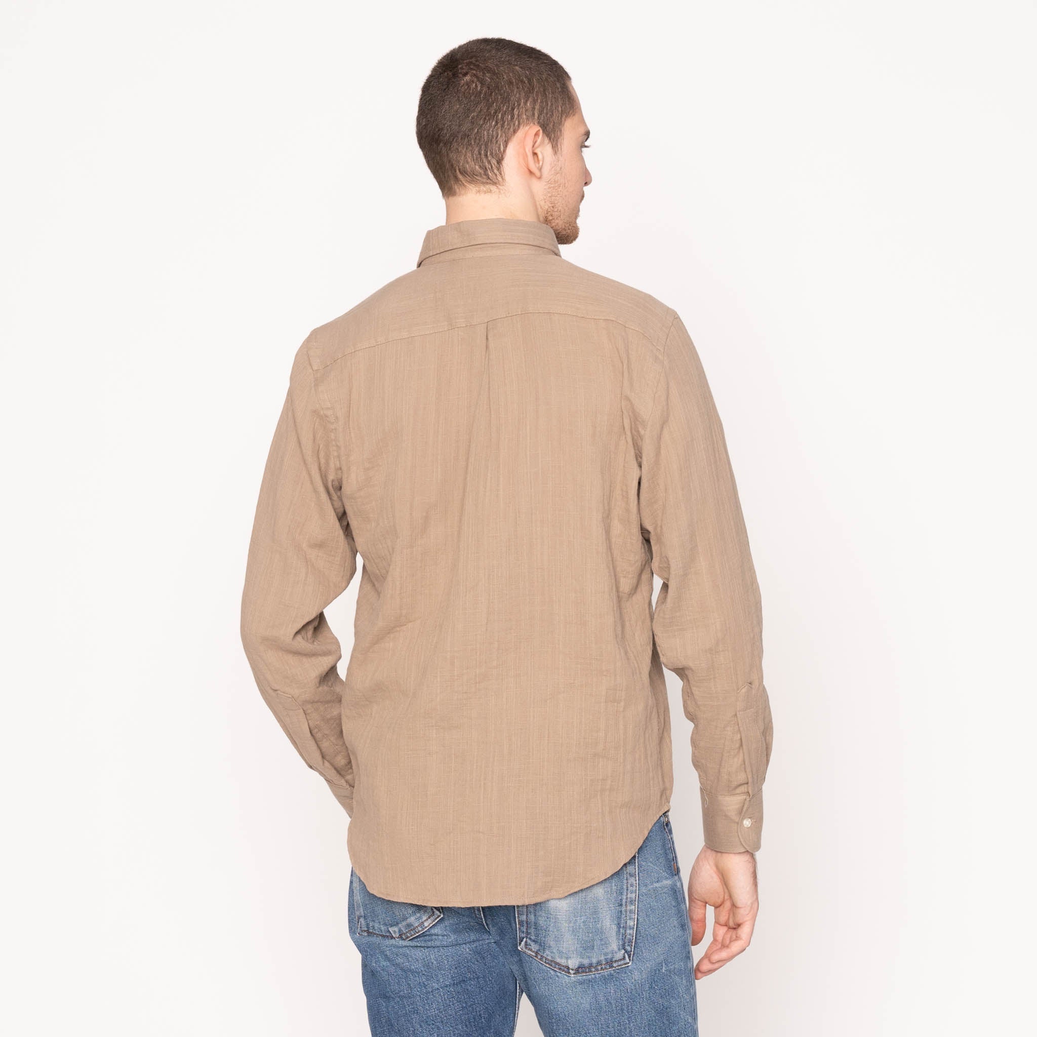 Easy Shirt - Double Weave Slub Gauze - Sand by Naked & Famous Denim