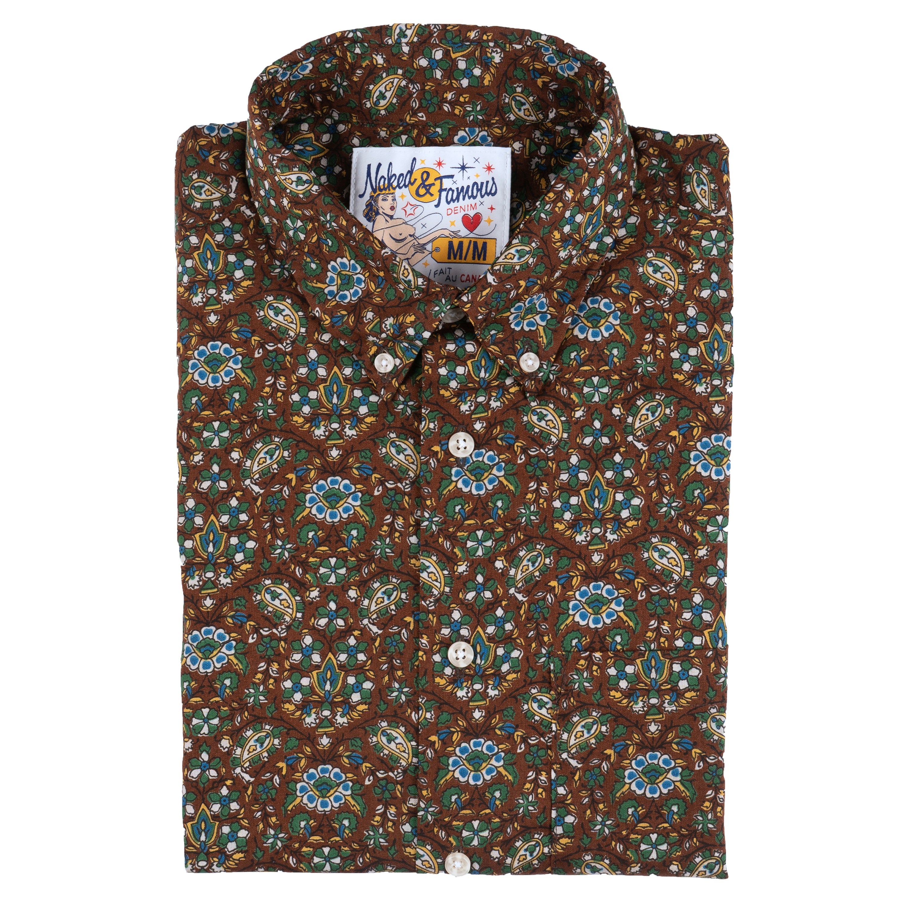 Easy Shirt - Bandana Cloth - Brown by Naked & Famous Denim