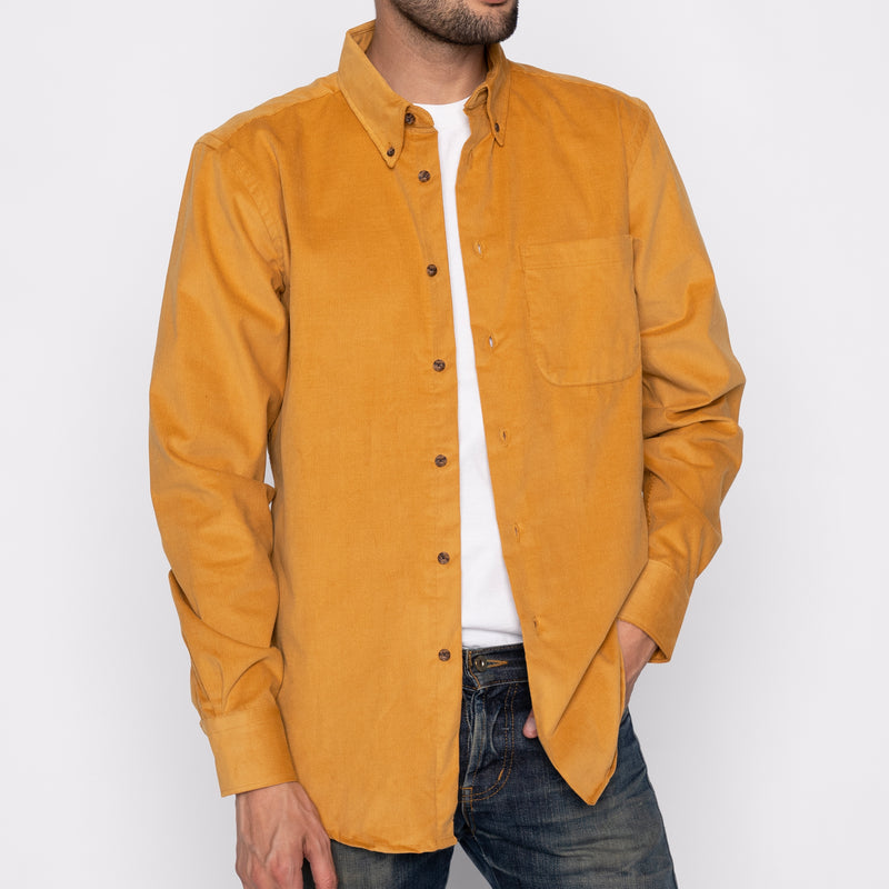 Easy Shirt - Cotton Dyed Corduroy - Golden Brown | Naked & Famous Denim