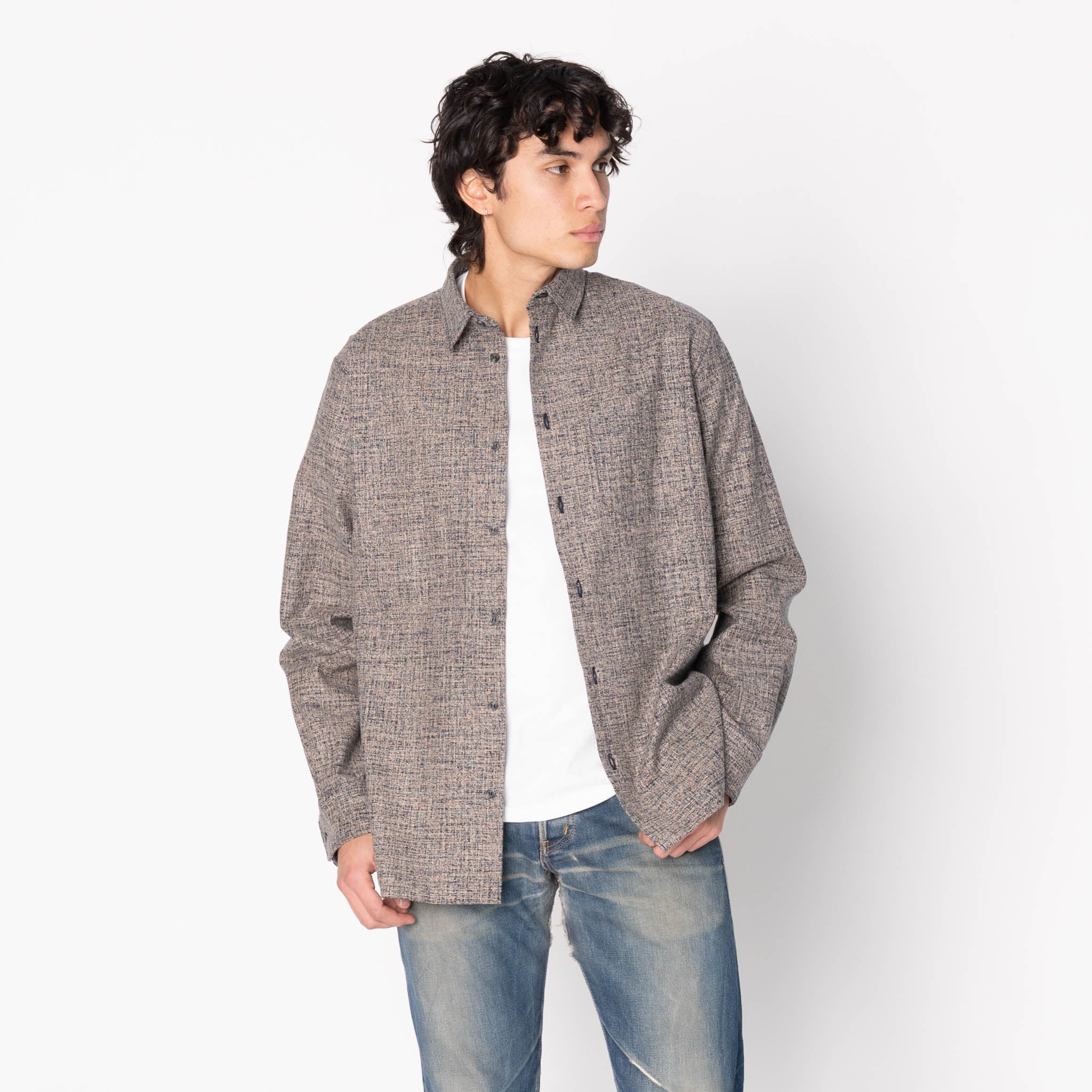 True Shirt - Kimono Scramble - Indigo by Naked & Famous Denim