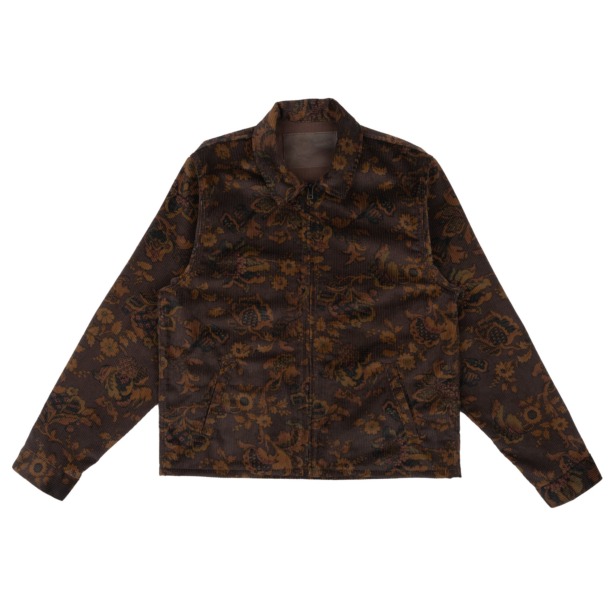 Zip Jacket - Paisley Corduroy - Brown by Naked & Famous Denim