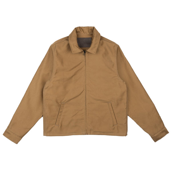 Zip Jacket - Brushed Jungle Cloth - Tan by Naked & Famous Denim
