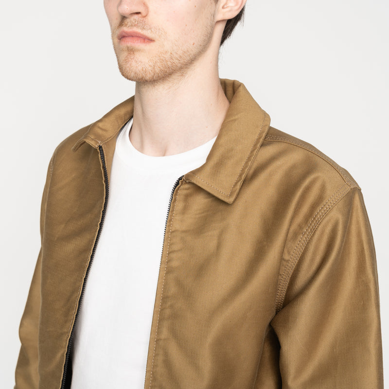 Zip Jacket - Brushed Jungle Cloth - Tan