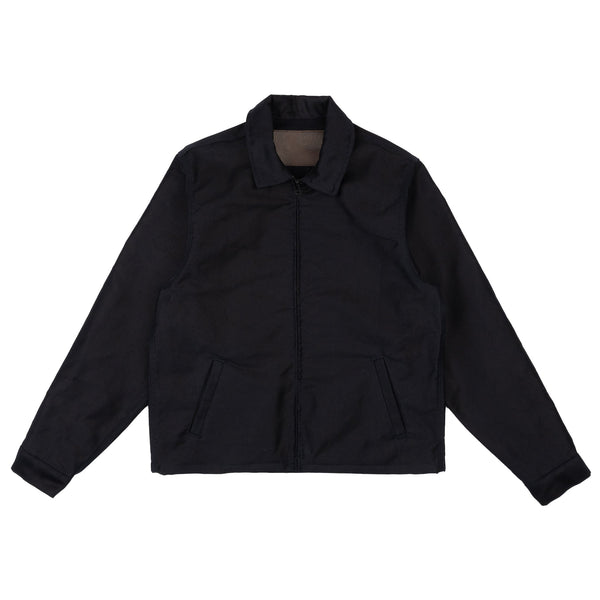 Zip Jacket - Brushed Jungle Cloth - Navy by Naked & Famous Denim