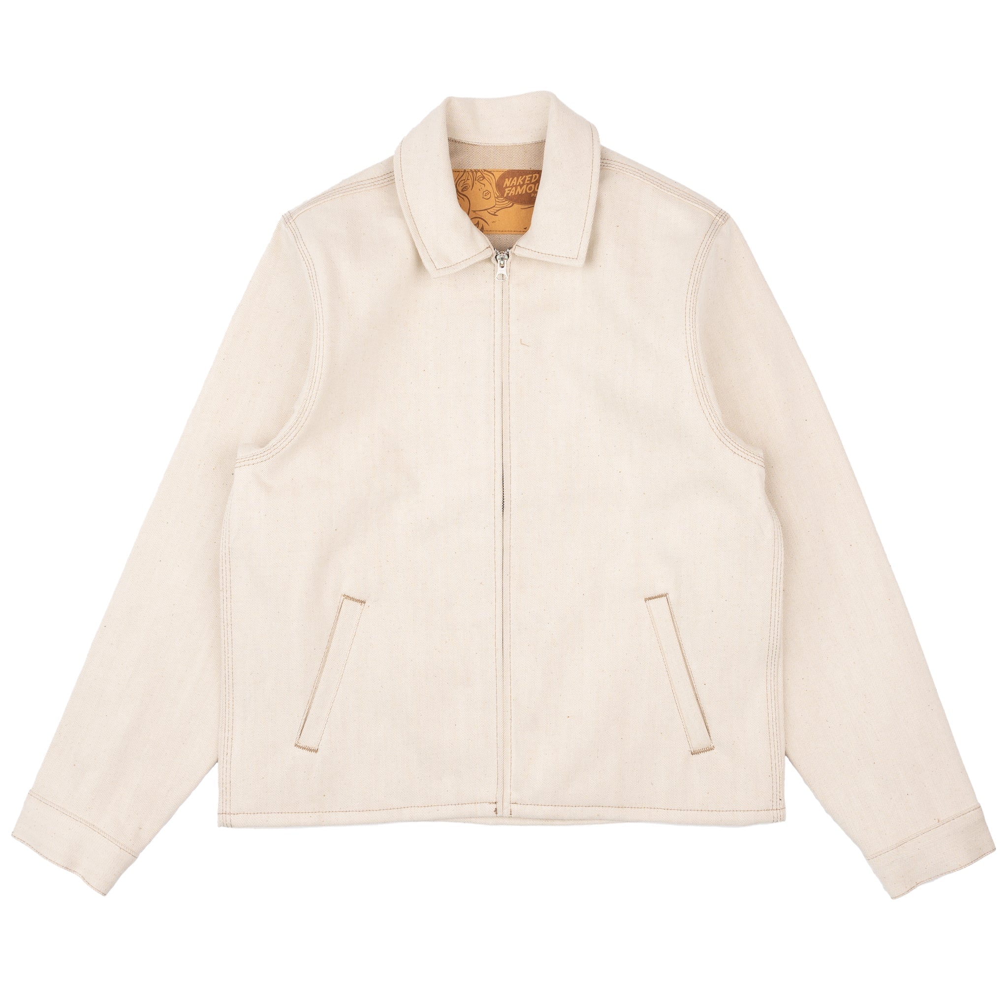 Zip Jacket - All Natural Ecru Foxfibre® Selvedge by Naked & Famous Denim