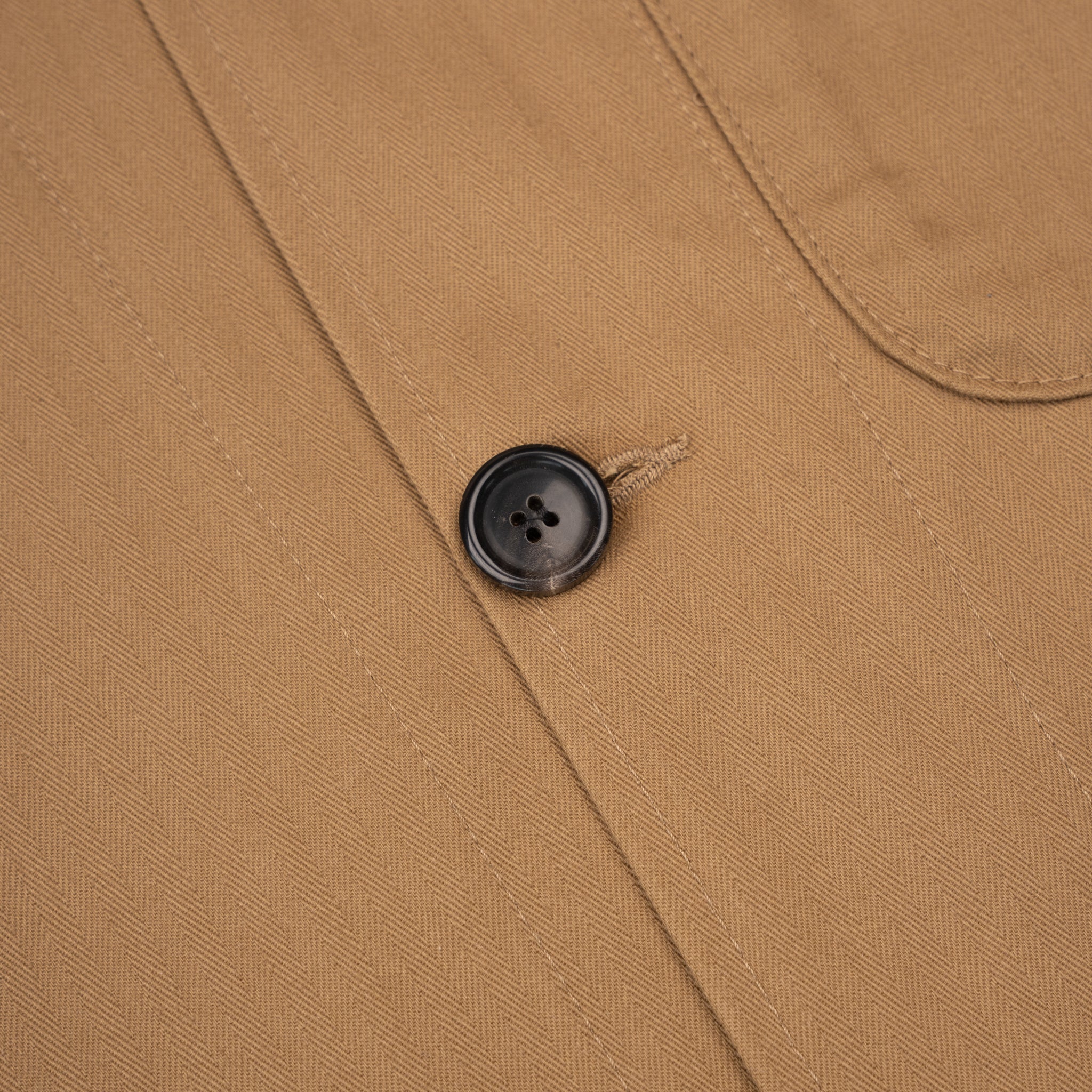 Utility Jacket - 1940s Military Organic Herringbone - Sand by Naked & Famous Denim