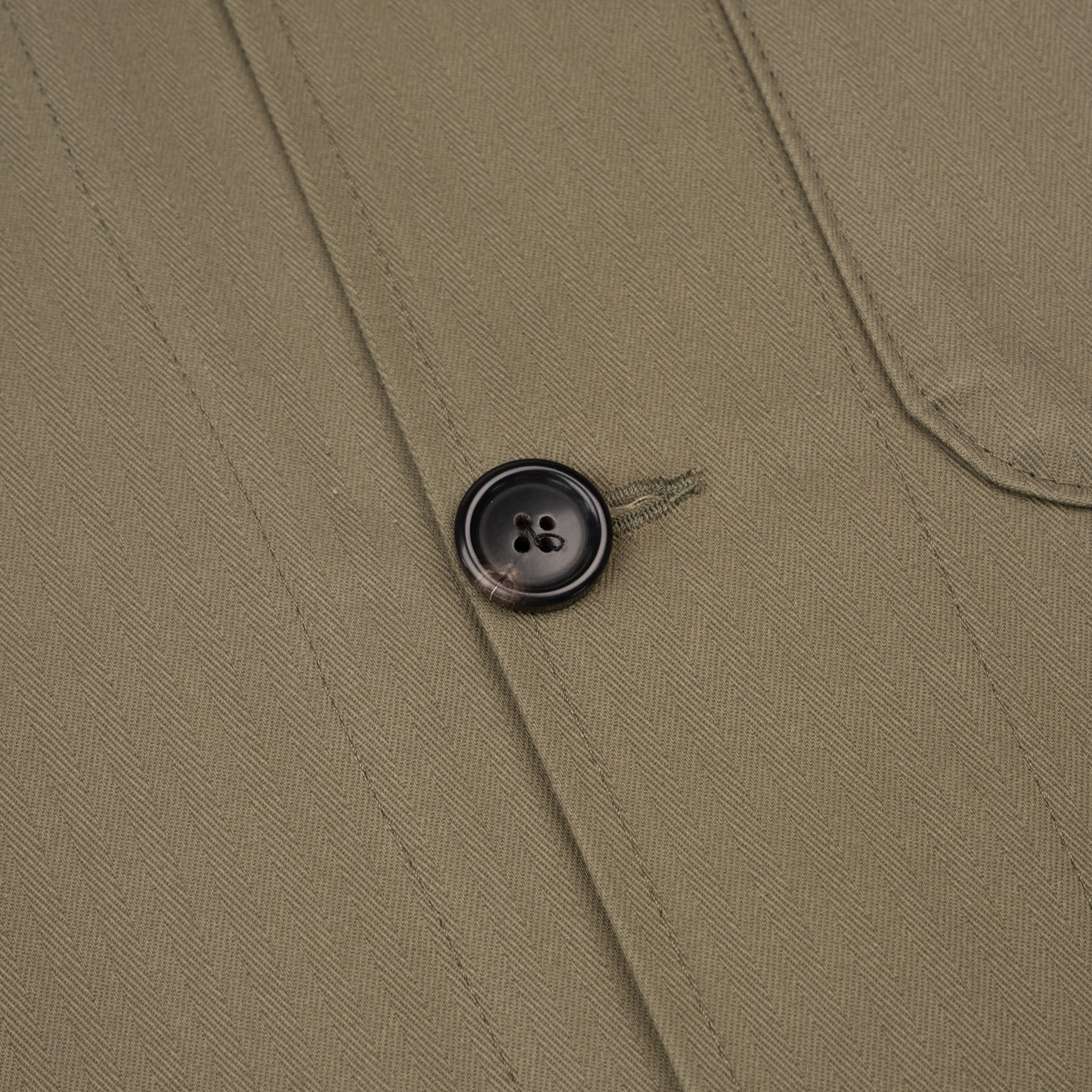 Utility Jacket - 1940s Military Organic Herringbone - Army Green by Naked & Famous Denim