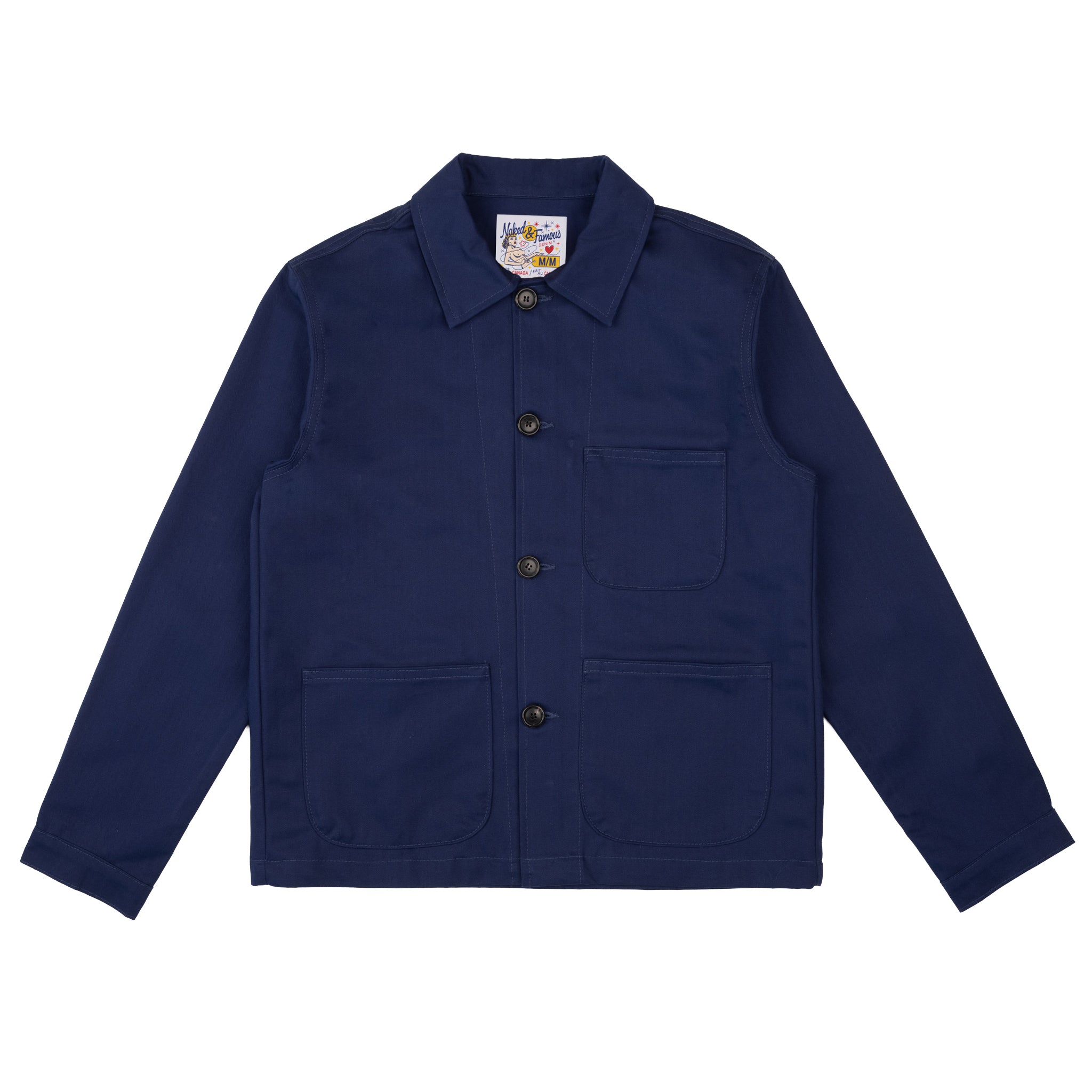 Utility Jacket - 1940s Military Organic Herringbone - Workwear Blue by Naked & Famous Denim