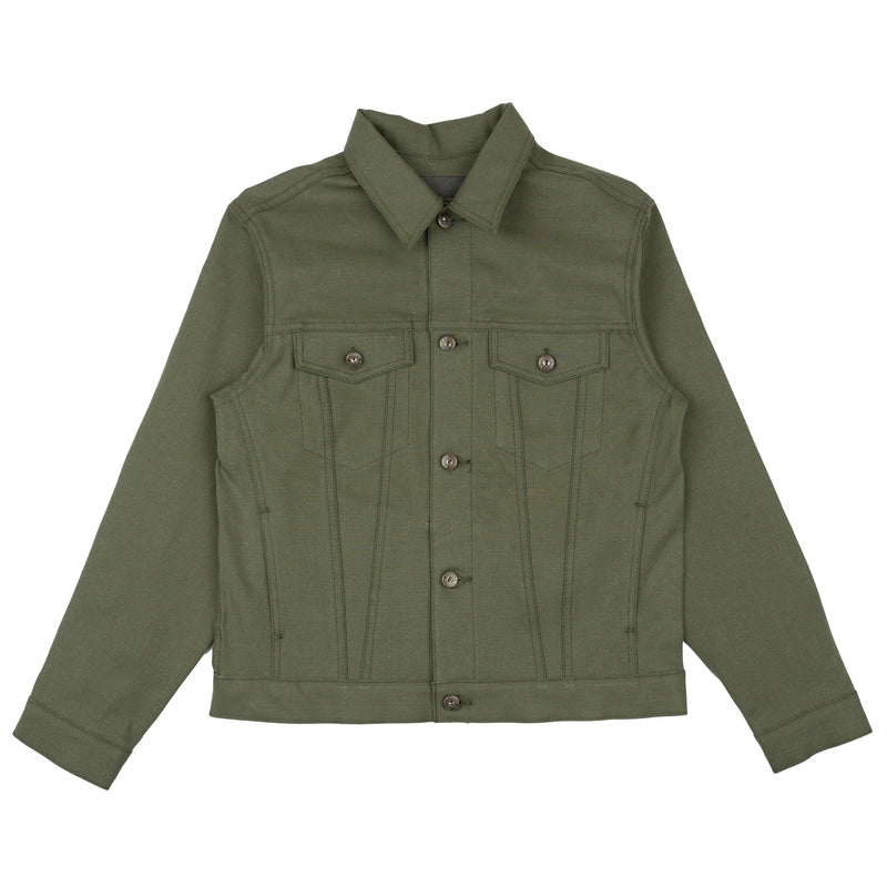 Veste en jean - Selvedge de canard vert armée