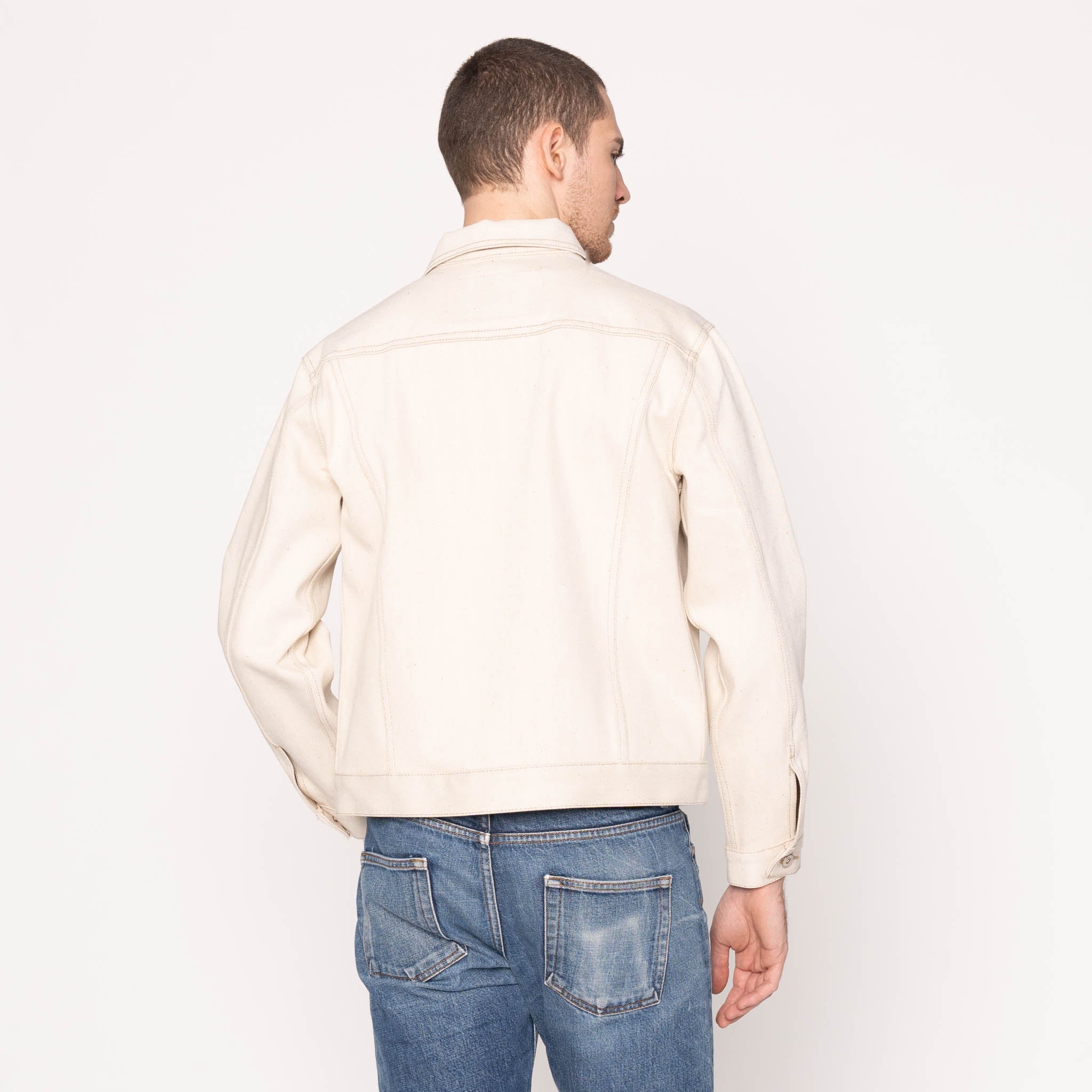 Denim Jacket - All Natural Ecru Foxfibre® Selvedge by Naked & Famous Denim
