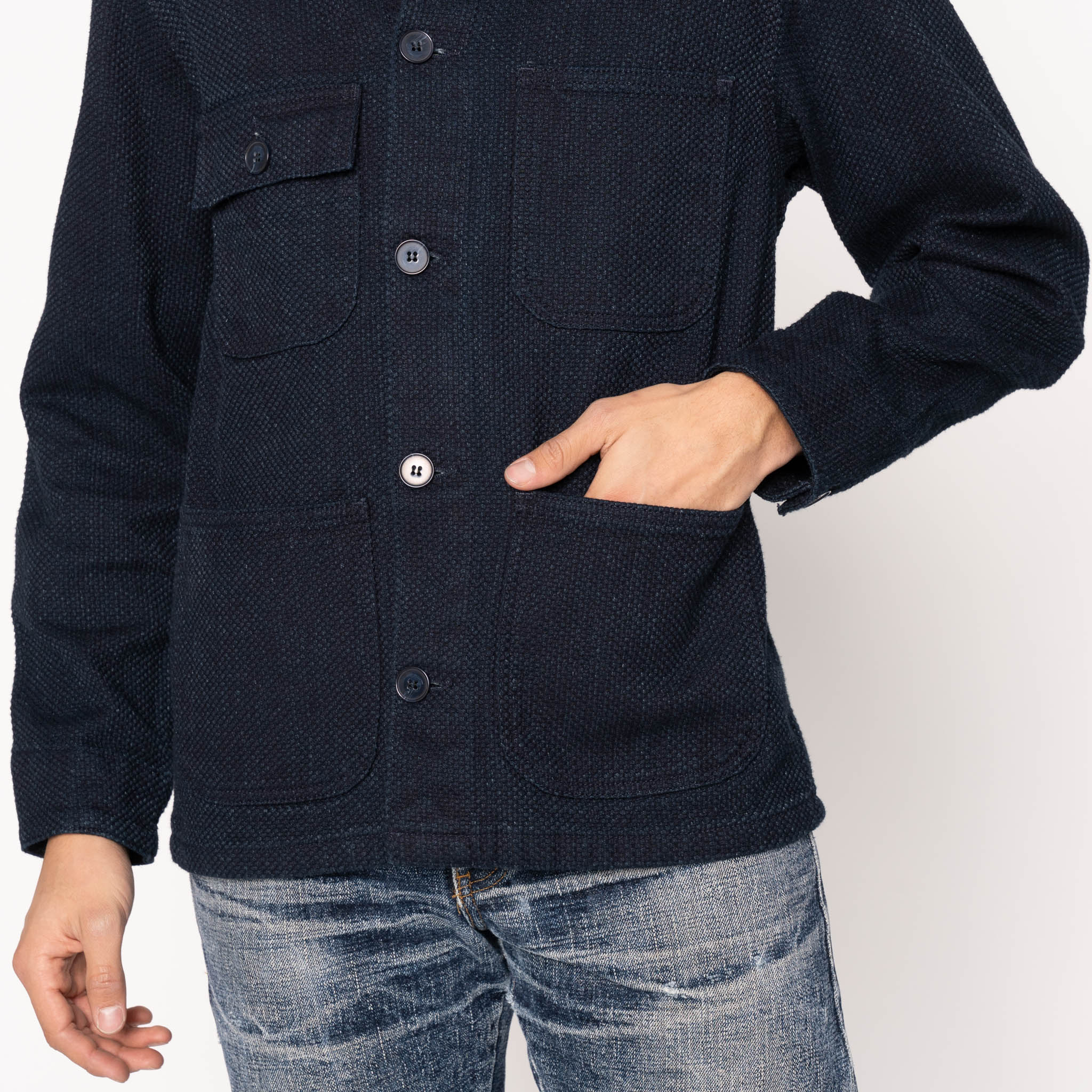 Chore Coat - Indigo Sashiko by Naked & Famous Denim