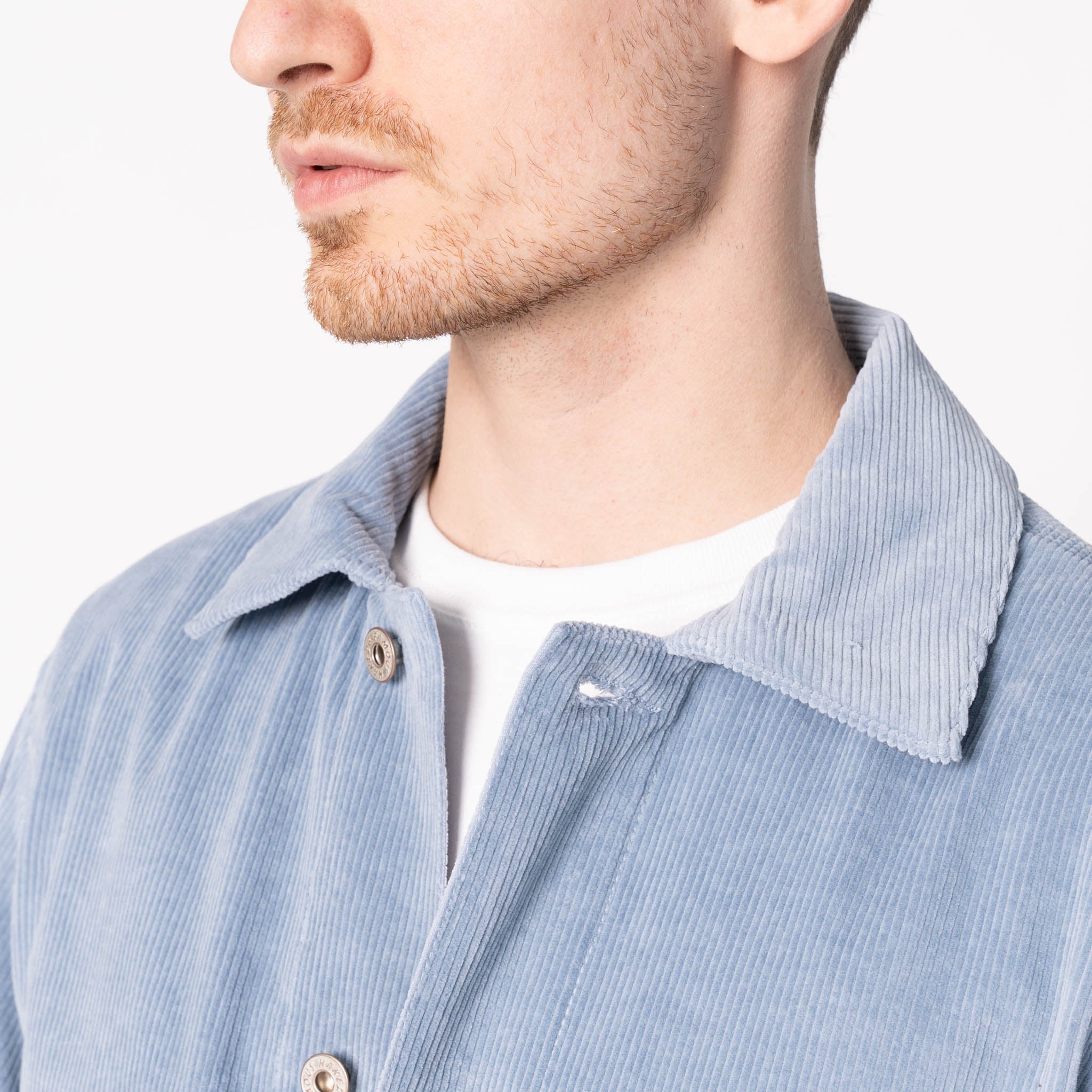 Chore Coat - Faded Corduroy Organic - Pale Indigo by Naked & Famous Denim