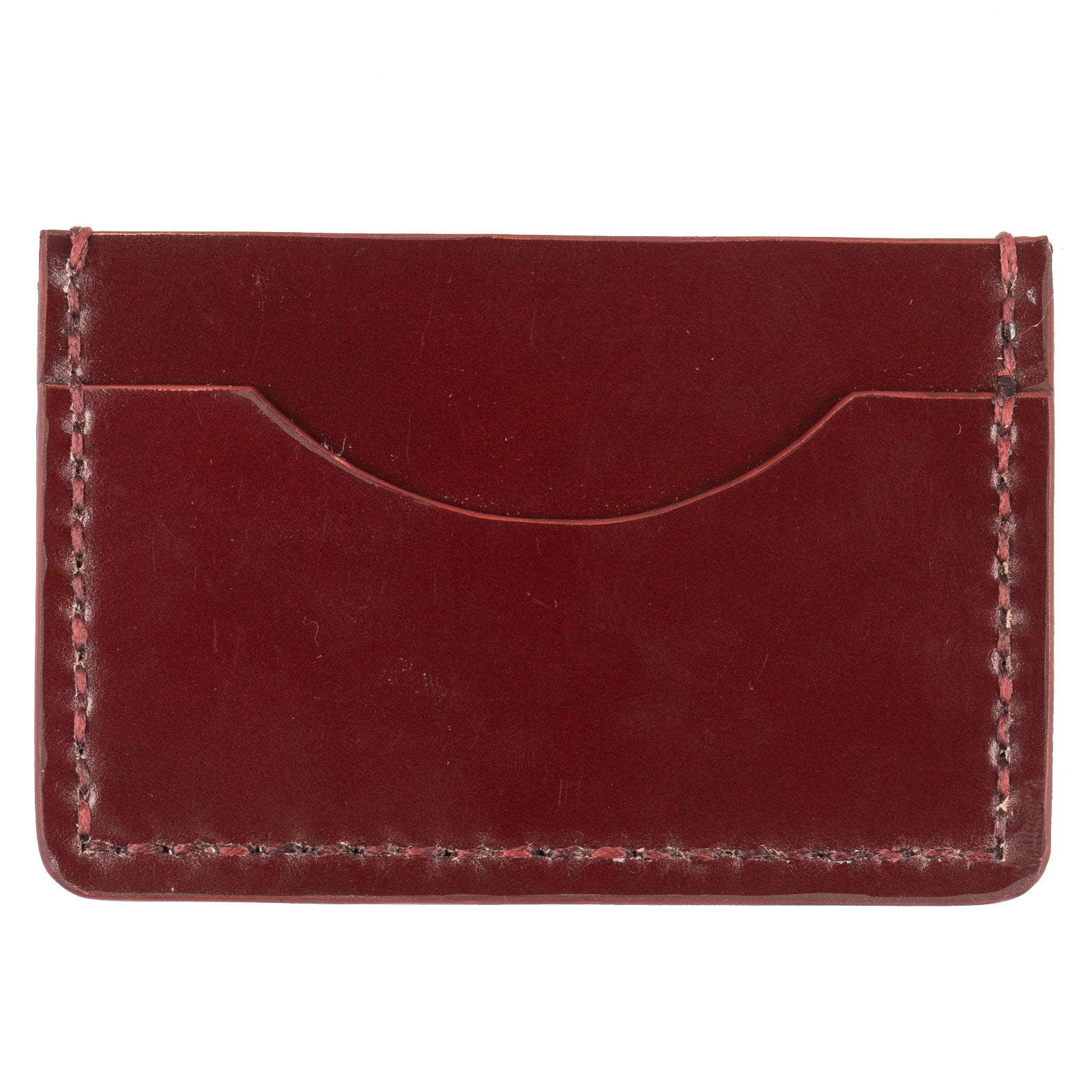 Card Case - Shinki Cordovan Leather - Oxblood by Naked & Famous Denim