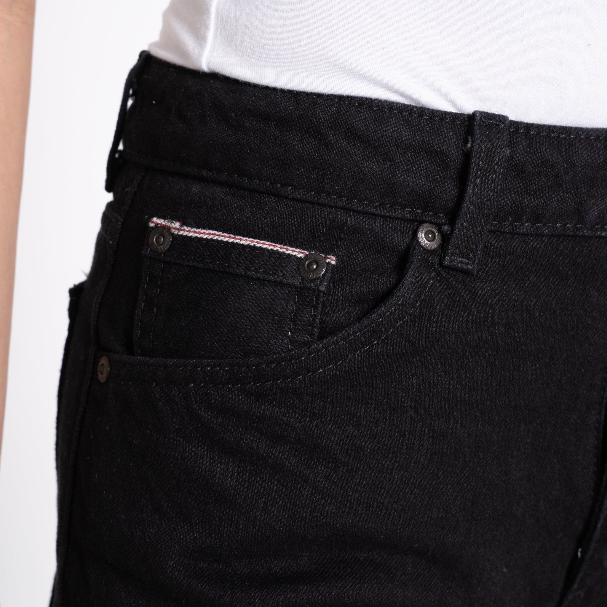 Women's - Max - Solid Black Selvedge by Naked & Famous Denim