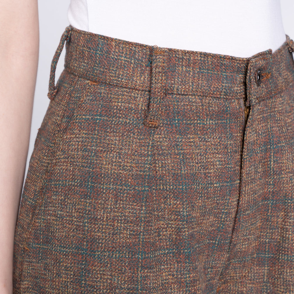 Wide Leg Trouser - Triple Yarn Twist Brushed Tweed - Desert Sunset by Naked & Famous Denim