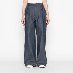 Wide Leg Trouser  - Natural Indigo - Indigo by Naked & Famous Denim