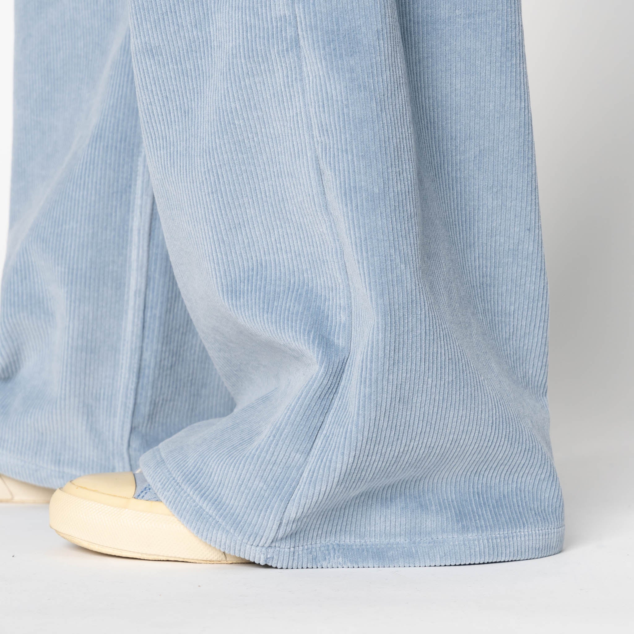 Wide Wild West - Organic Faded Corduroy - Pale Indigo by Naked & Famous Denim