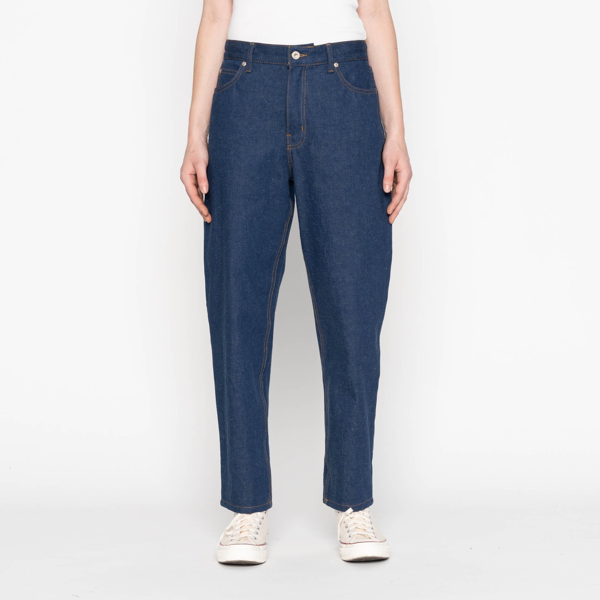 Bestie - 2x1 Dungaree Nep Denim - Mid Indigo by Naked & Famous Denim