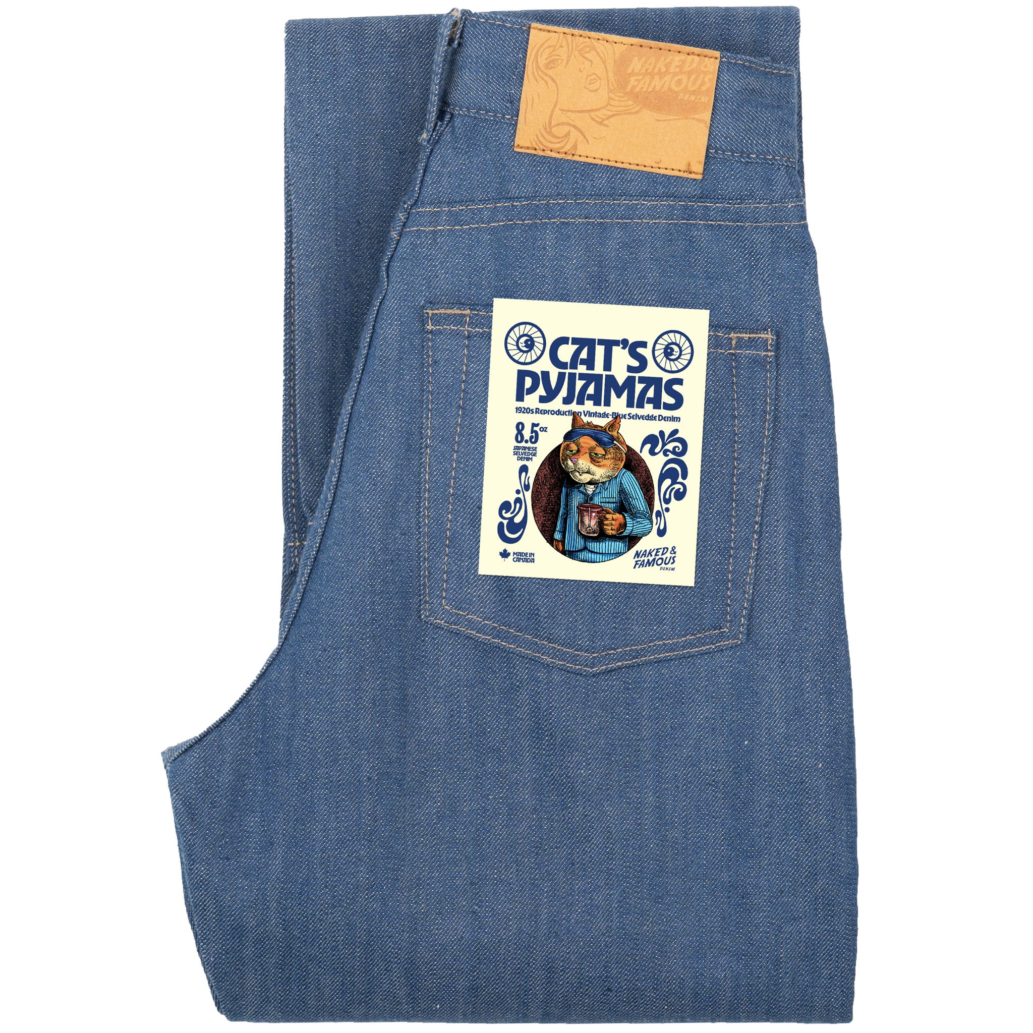 Super Girl - The Cat’s Pajamas Selvedge - Blue by Naked & Famous Denim