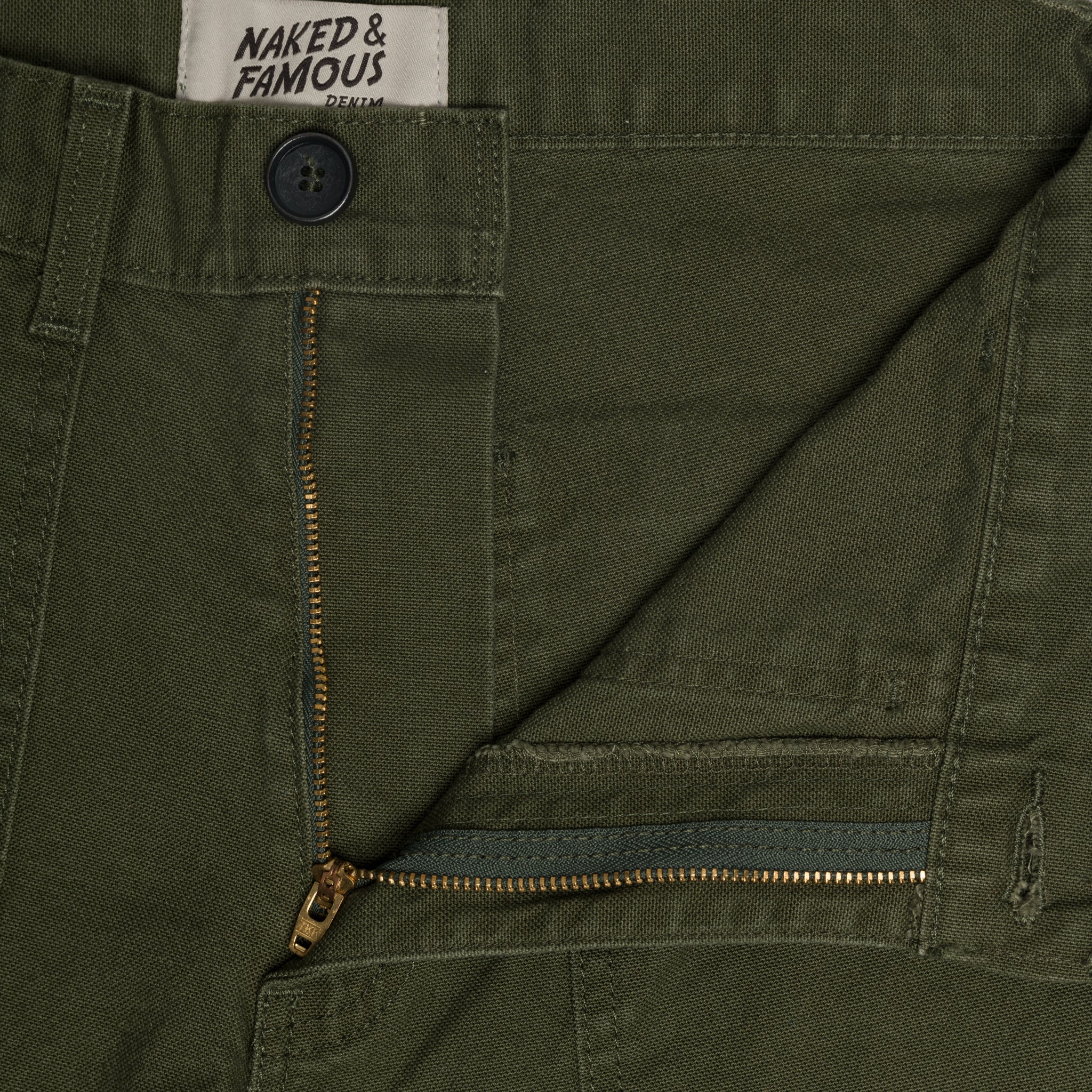 Women's - Fatigue Pant - Green Canvas by Naked & Famous Denim